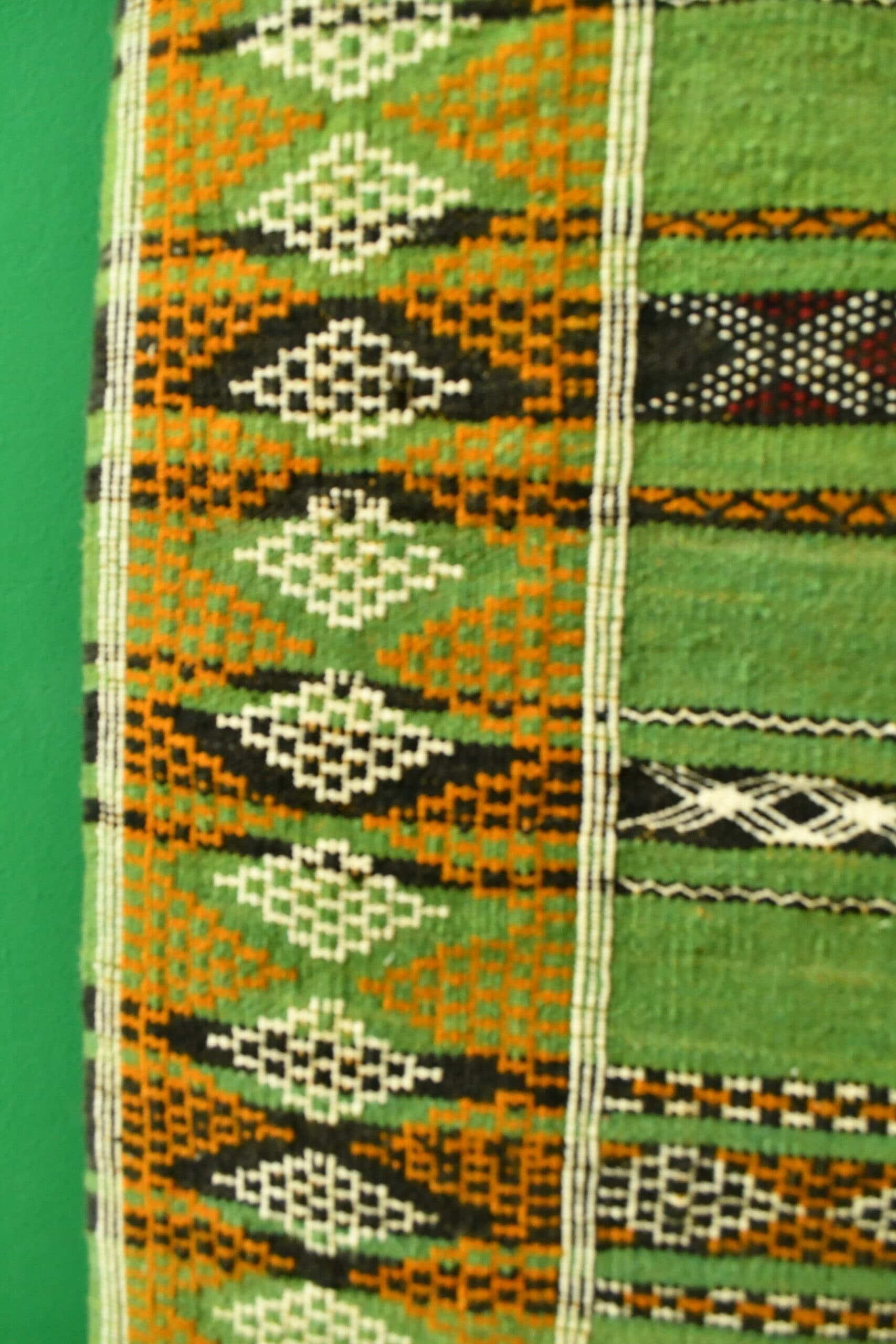 モロッコのラグ 手作りウール 7x11 - グリーントライバルボヘミアンエリアラグ リビングルーム 寝室用 - ゼムール - Image 4