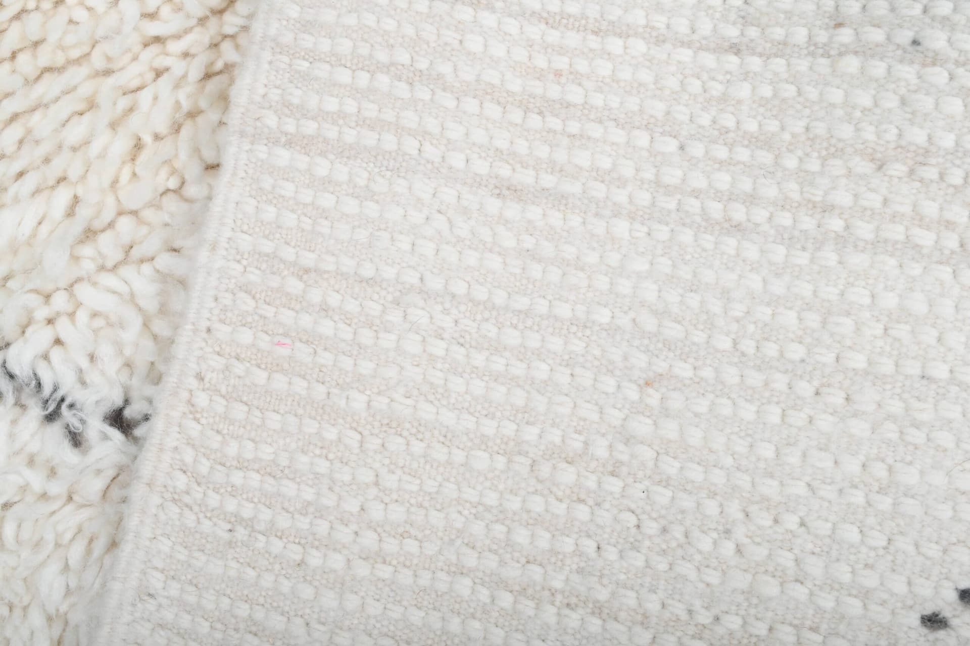 Alfombra Marroquí Hecha a Mano de Lana 5x7 - Alfombra de Área Boho Minimalista en Marfil Neutro para Sala de Estar Dormitorio - Beni Ourain - Image 11