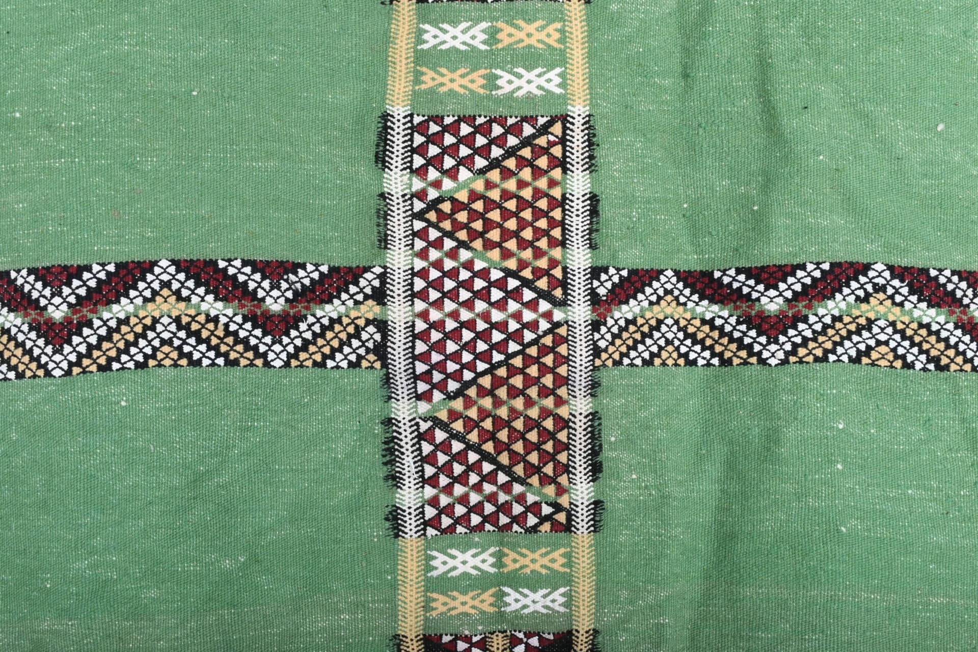 Marockansk Matta Handgjord Ull 6x10 - Grön Tribal Boho Matta för Vardagsrum Sovrum - Zemmour - Image 3