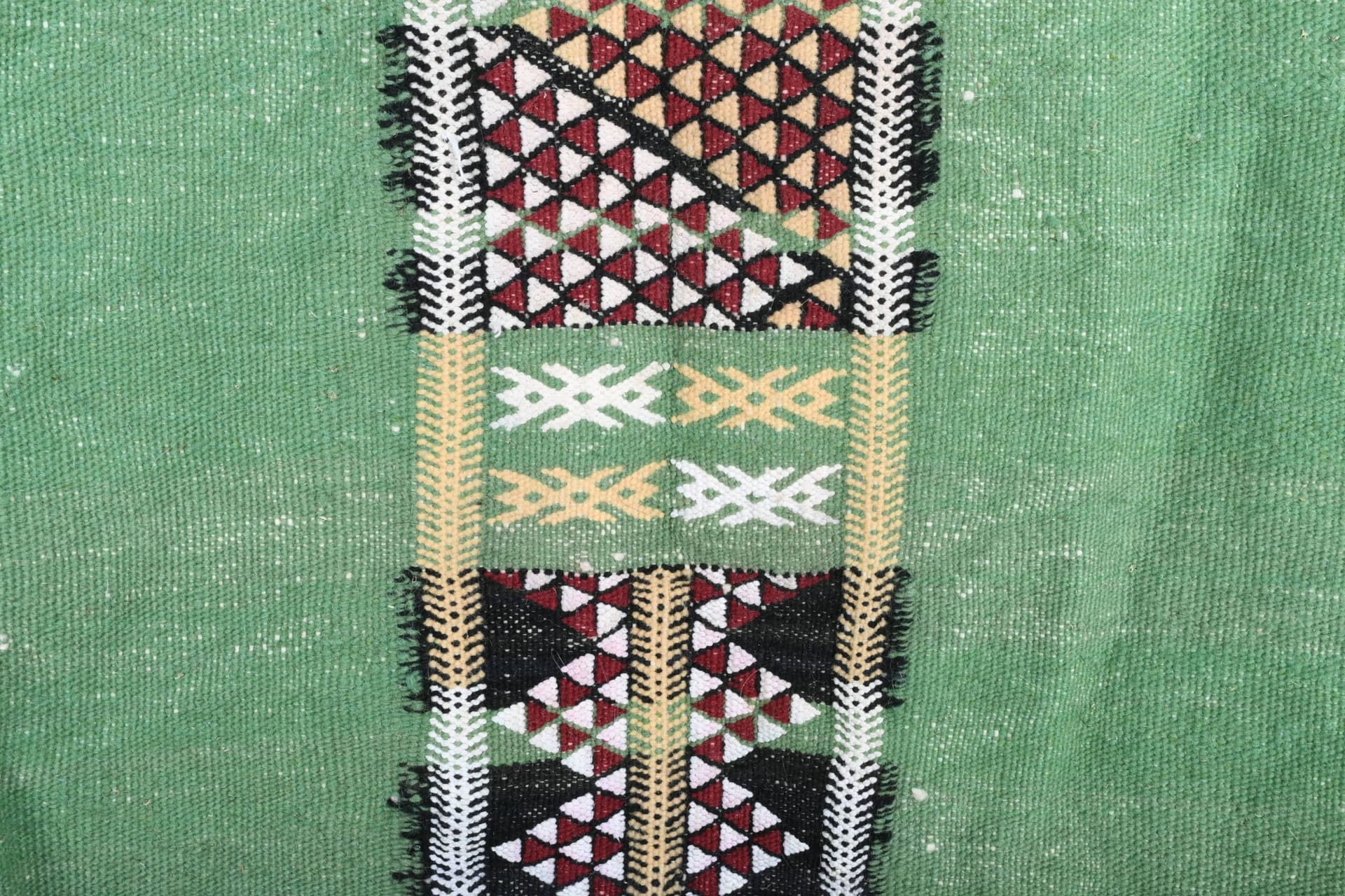 Marockansk Matta Handgjord Ull 6x10 - Grön Tribal Boho Matta för Vardagsrum Sovrum - Zemmour - Image 4