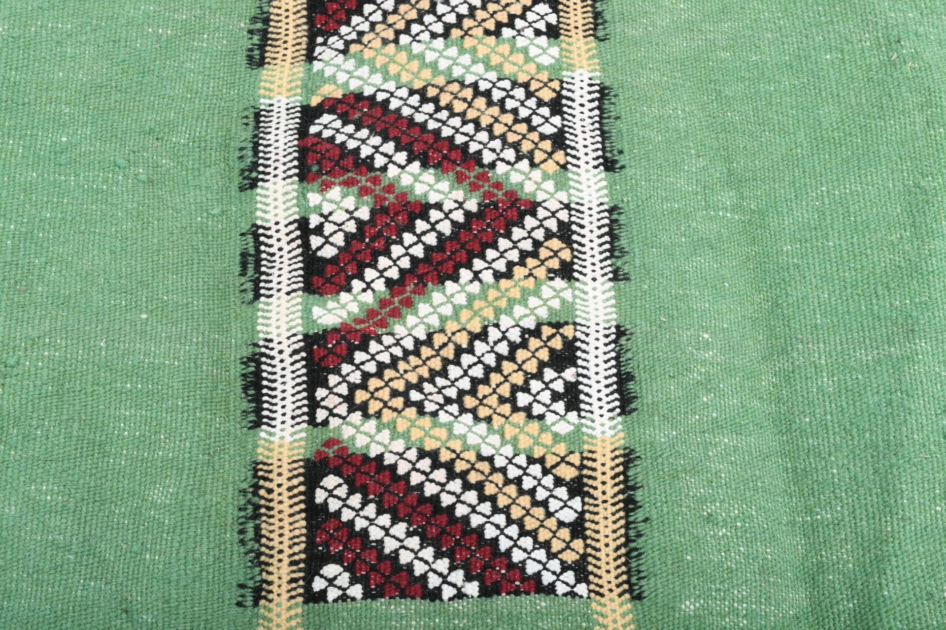 Marockansk Matta Handgjord Ull 6x10 - Grön Tribal Boho Matta för Vardagsrum Sovrum - Zemmour - Image 6