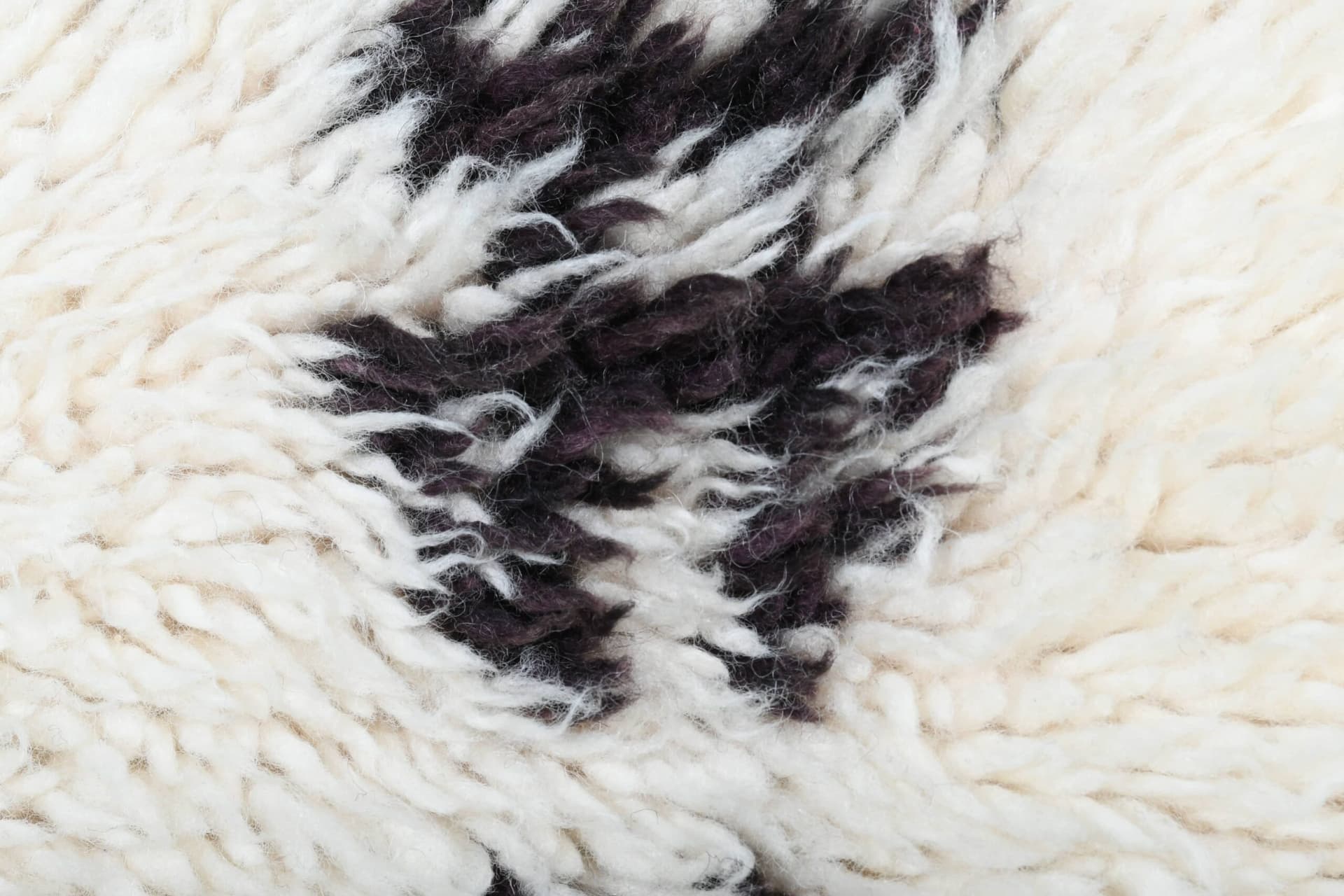 Moroccan Rug Handmade Wool 3x5 - Ivory Black Minimalist Boho Area Rug for Living Room Bedroom - Beni Ourain - Image 8