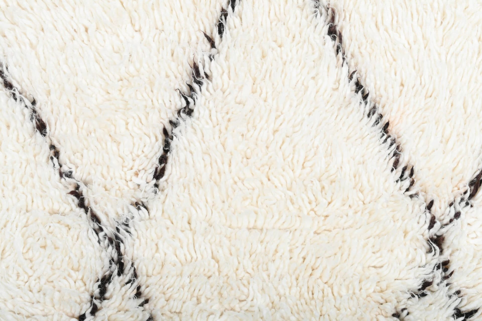 Moroccan Rug Handmade Wool 3x6 - Ivory Black Minimalist Boho Area Rug for Living Room or Bedroom Beni Ourain - Image 5