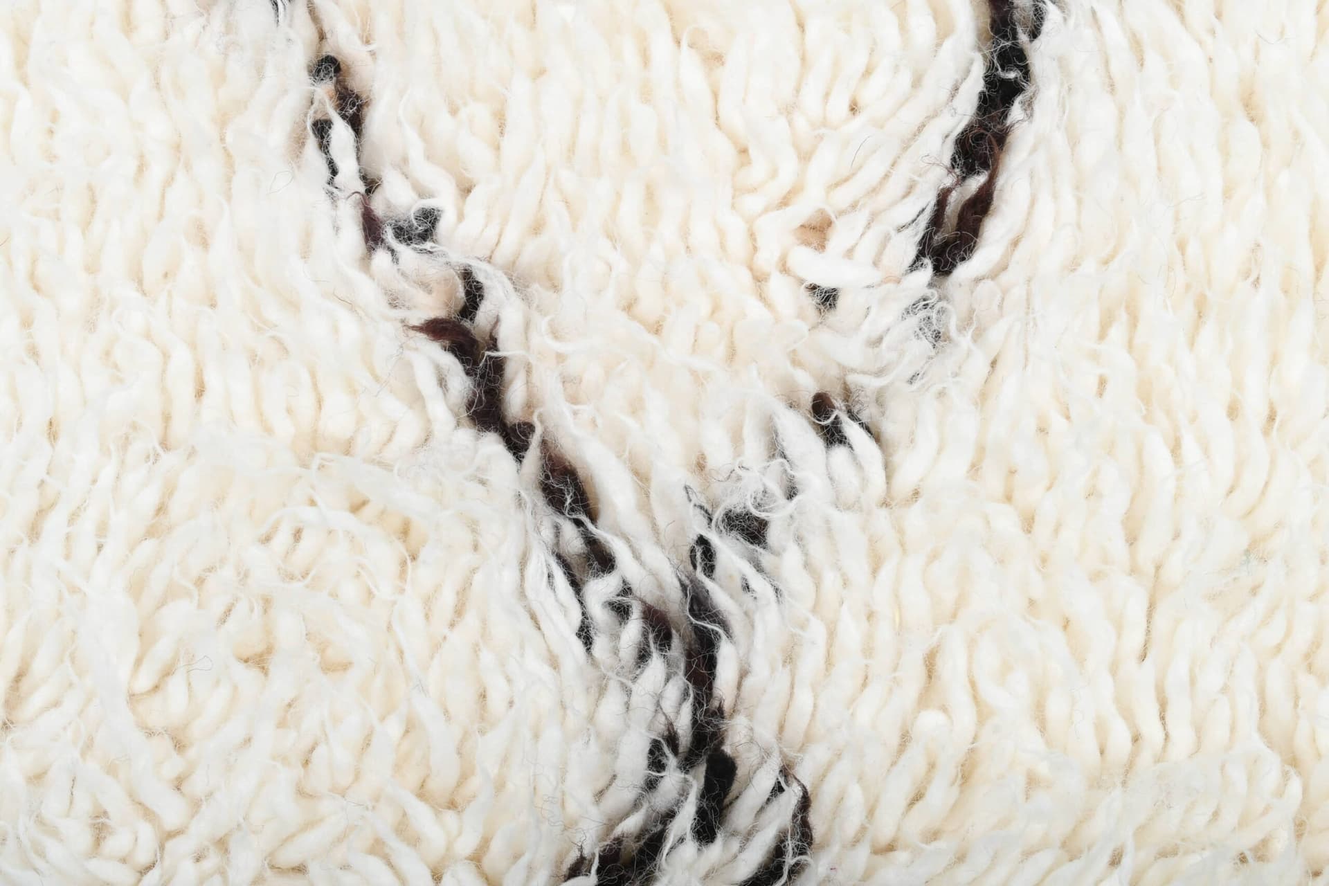 Moroccan Rug Handmade Wool 3x6 - Ivory Black Minimalist Boho Area Rug for Living Room or Bedroom Beni Ourain - Image 7