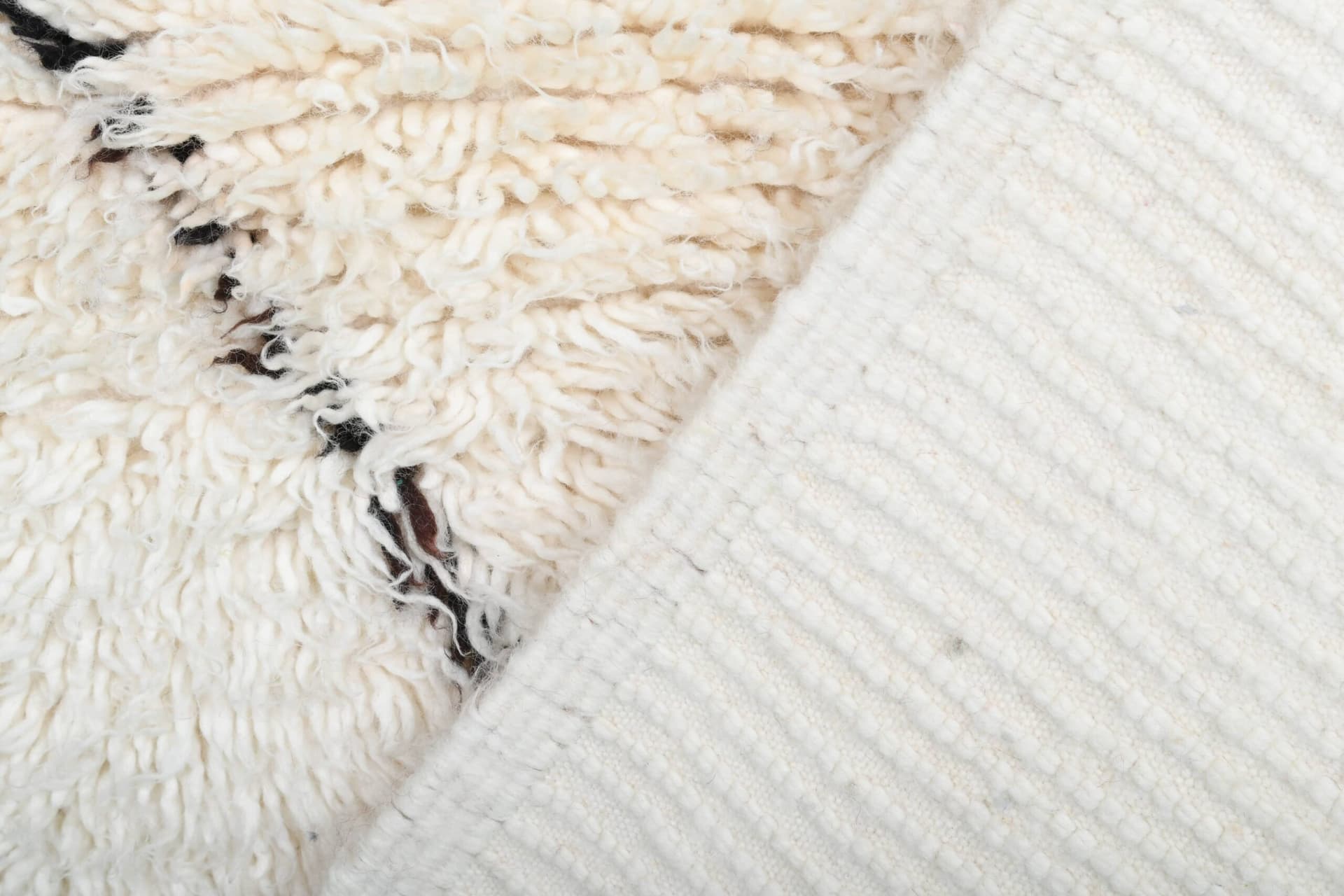 Moroccan Rug Handmade Wool 3x6 - Ivory Black Minimalist Boho Area Rug for Living Room or Bedroom Beni Ourain - Image 10