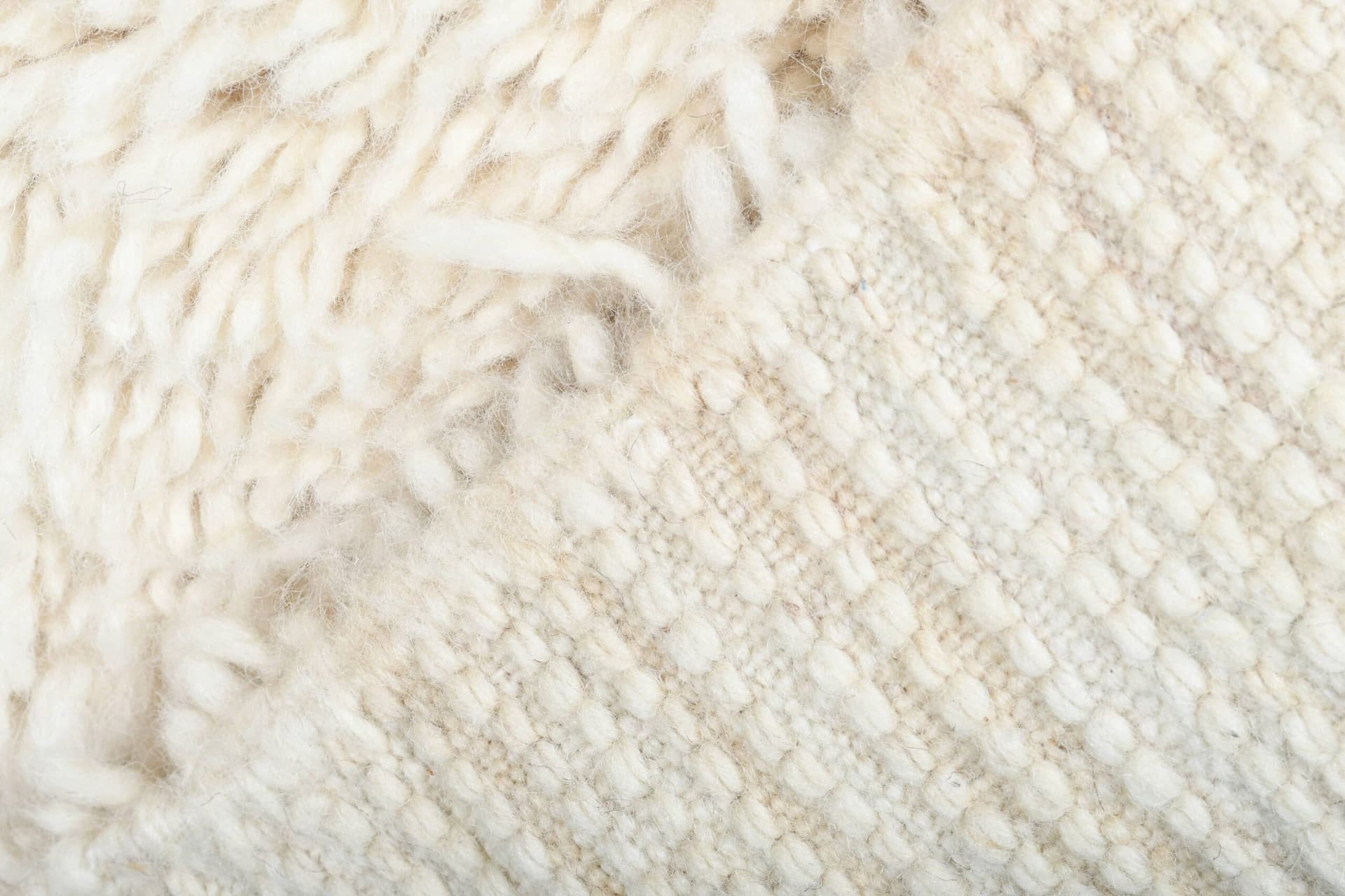 Alfombra Marroquí Hecha a Mano de Lana 2x4 - Alfombra de Área Boho Minimalista en Marfil Neutro para Dormitorio Entrada Beni Ourain - Image 10