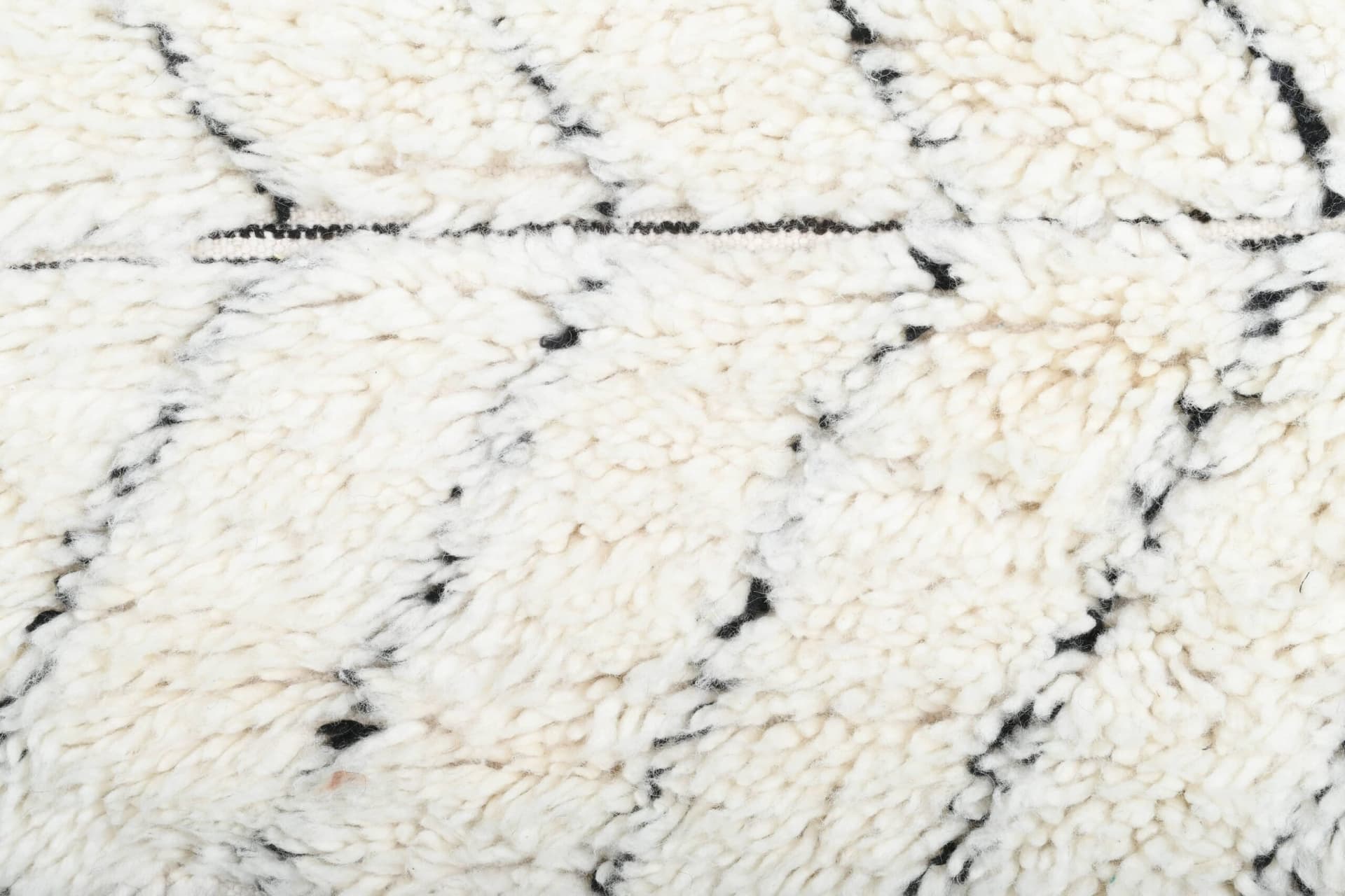 Marokkolainen Käsintehty Villa Matto 2x4 - Ivory Musta Minimalistinen Boho Alue Matto Makuuhuoneen Eteiseen Beni Ourain - Image 3