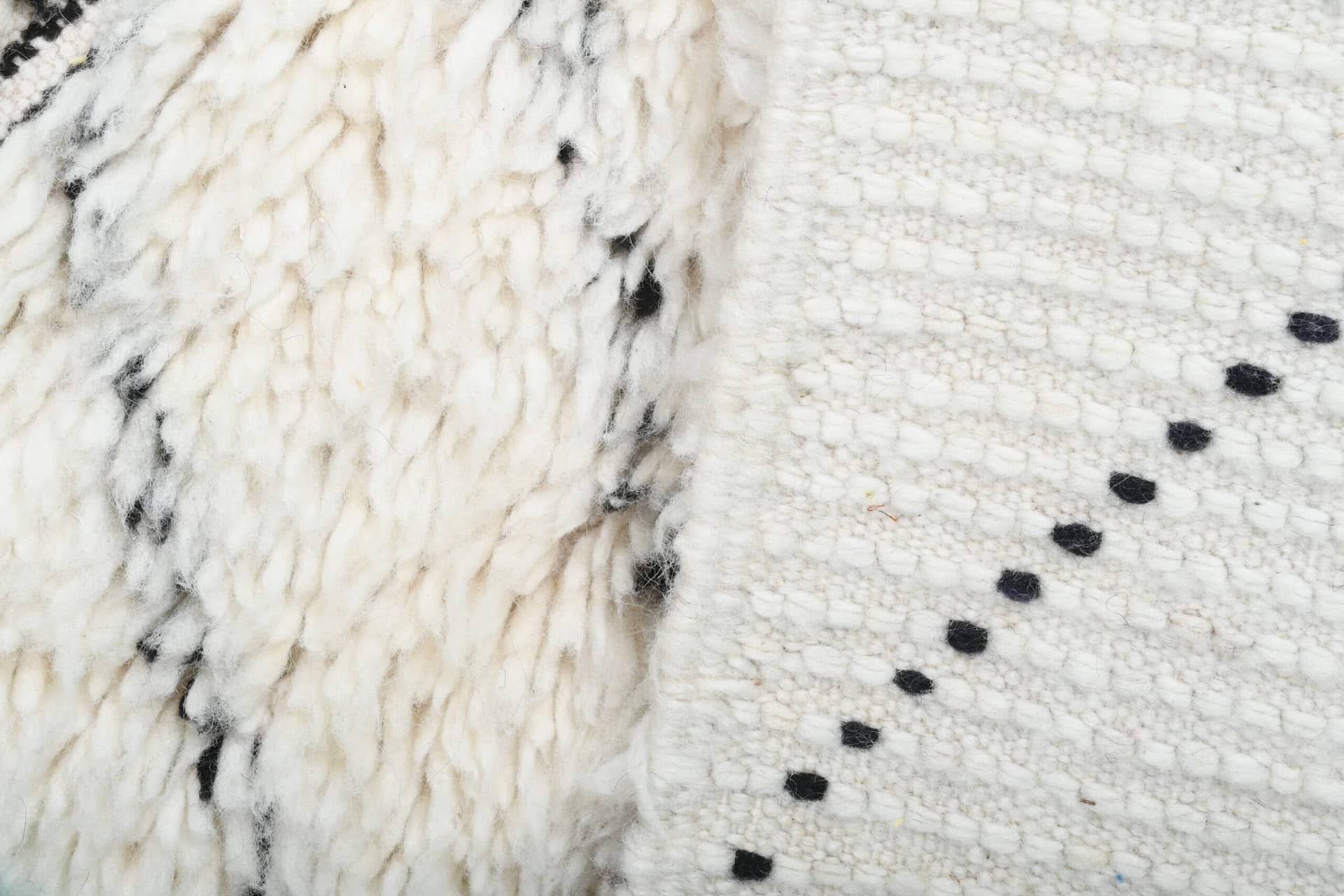 Marokkolainen Käsintehty Villa Matto 2x4 - Ivory Musta Minimalistinen Boho Alue Matto Makuuhuoneen Eteiseen Beni Ourain - Image 11