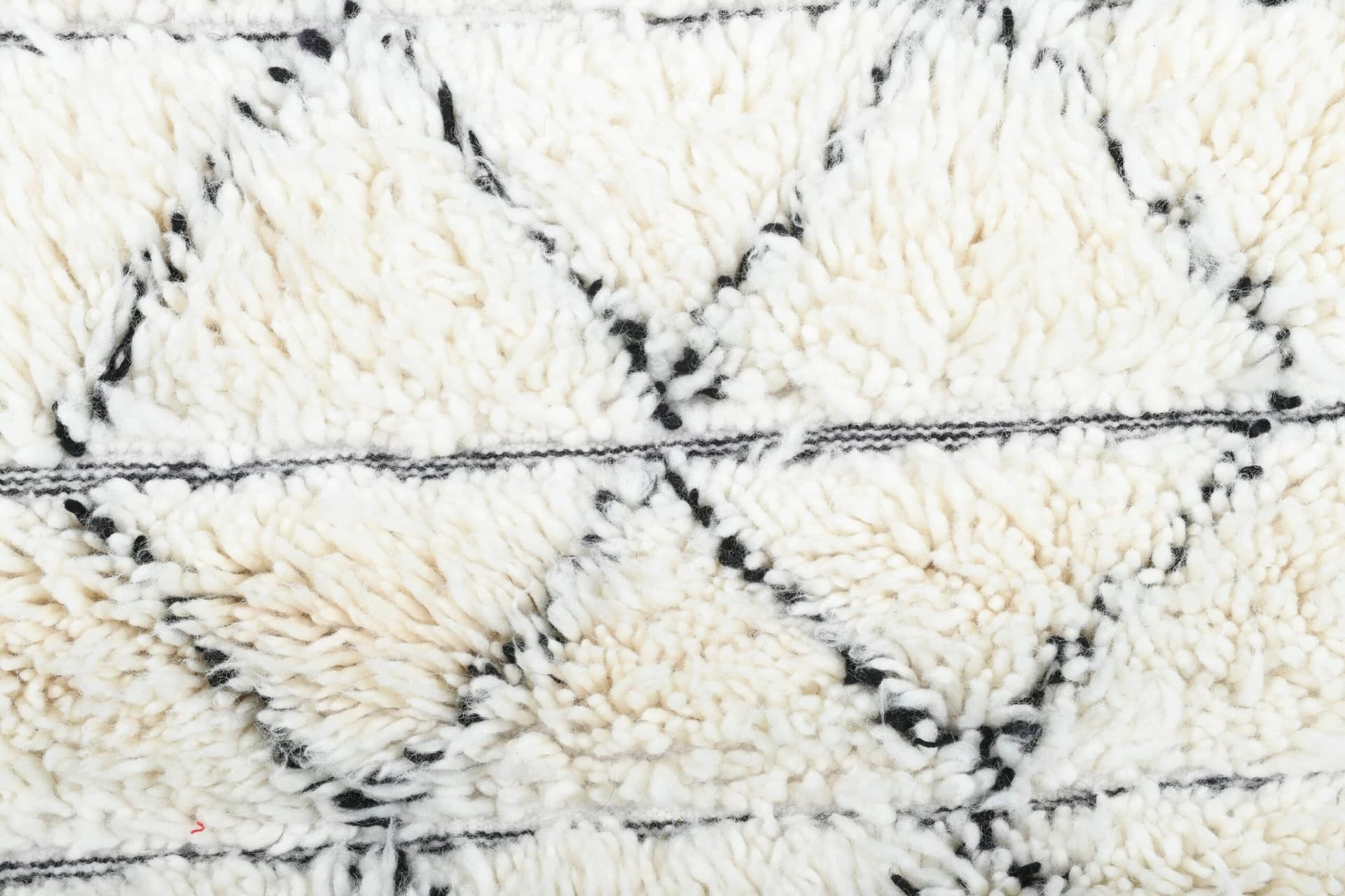 Marokkanischer Teppich Handgefertigt Wolle 2x4 - Elfenbein Schwarz Minimalistischer Boho Teppich für Wohnzimmer Schlafzimmer - Beni Ourain - Image 4