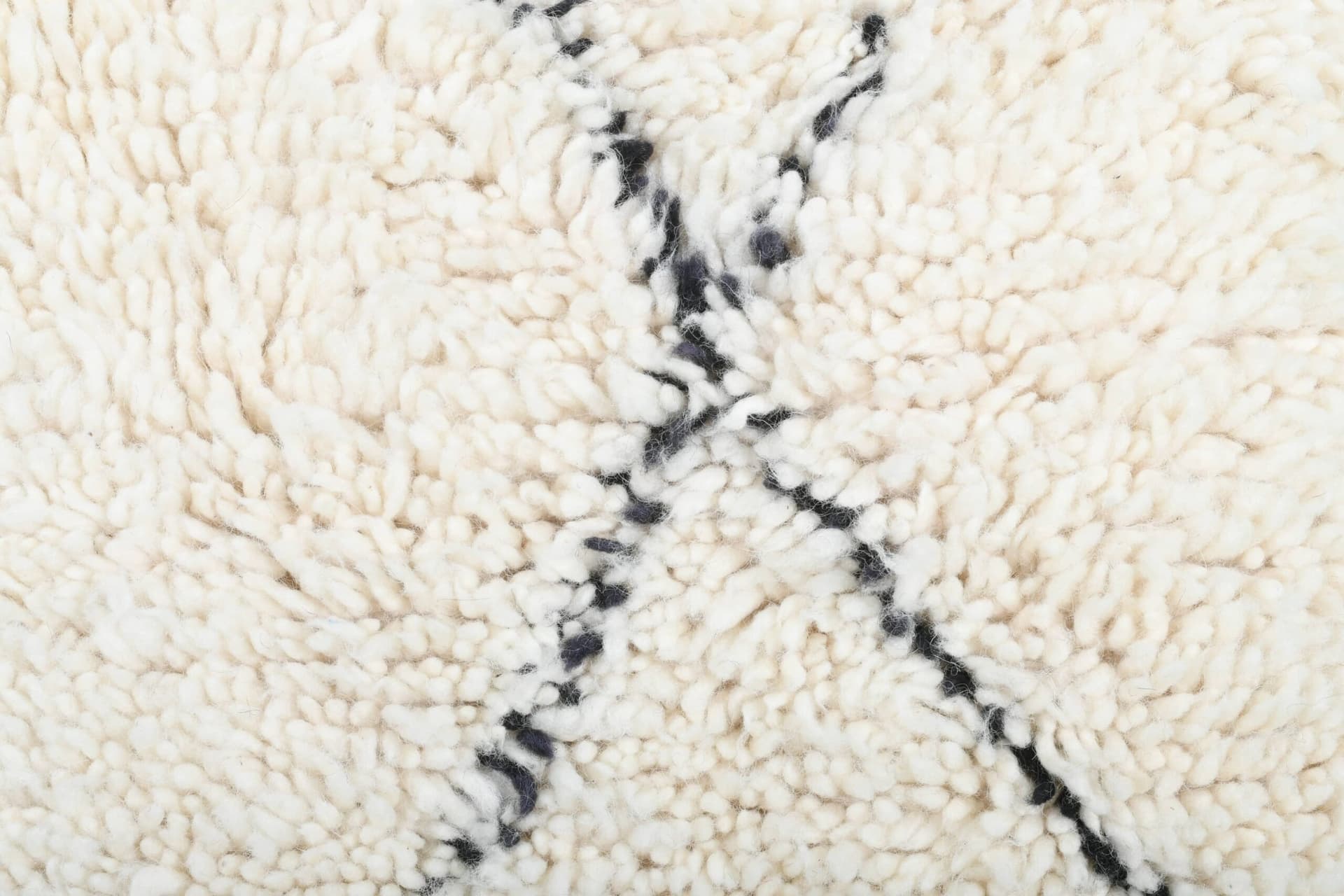 Tapis Marocain Fait Main en Laine 3x4 - Tapis Boho Diamant Noir et Ivoire pour Salon Chambre - Beni Ourain - Image 6