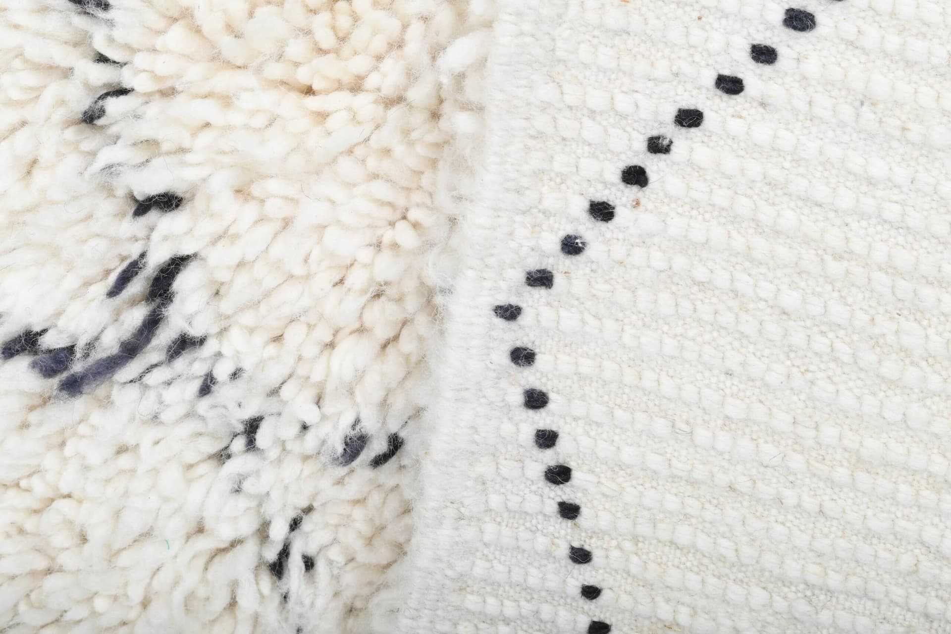 Tapis Marocain Fait Main en Laine 3x4 - Tapis Boho Diamant Noir et Ivoire pour Salon Chambre - Beni Ourain - Image 10