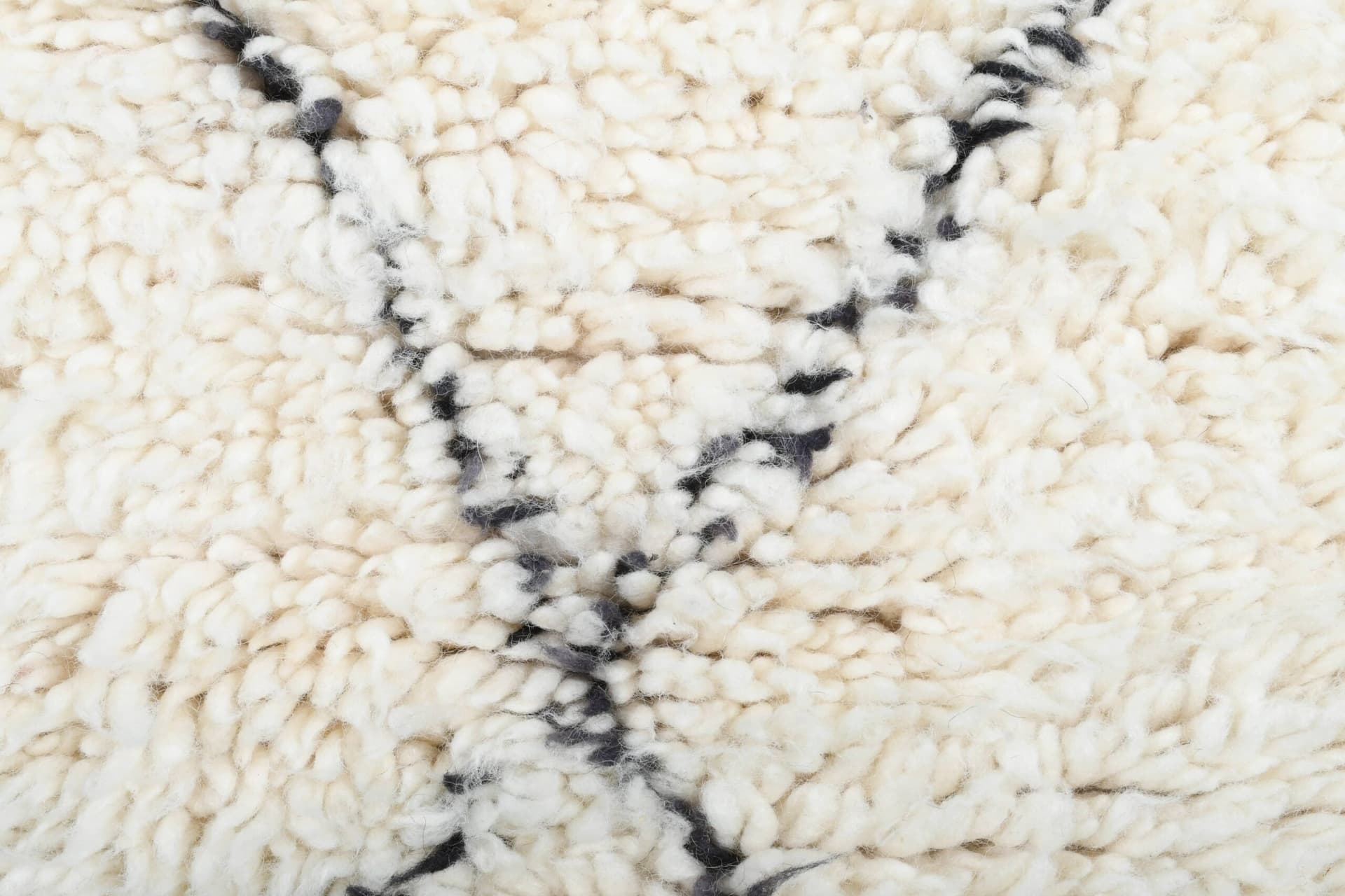 Marokkolainen Matto Käsintehty Villa 2x4 - Ivory Musta Minimalistinen Boho Alue Matto Makuuhuoneeseen Eteiseen Beni Ourain - Image 6