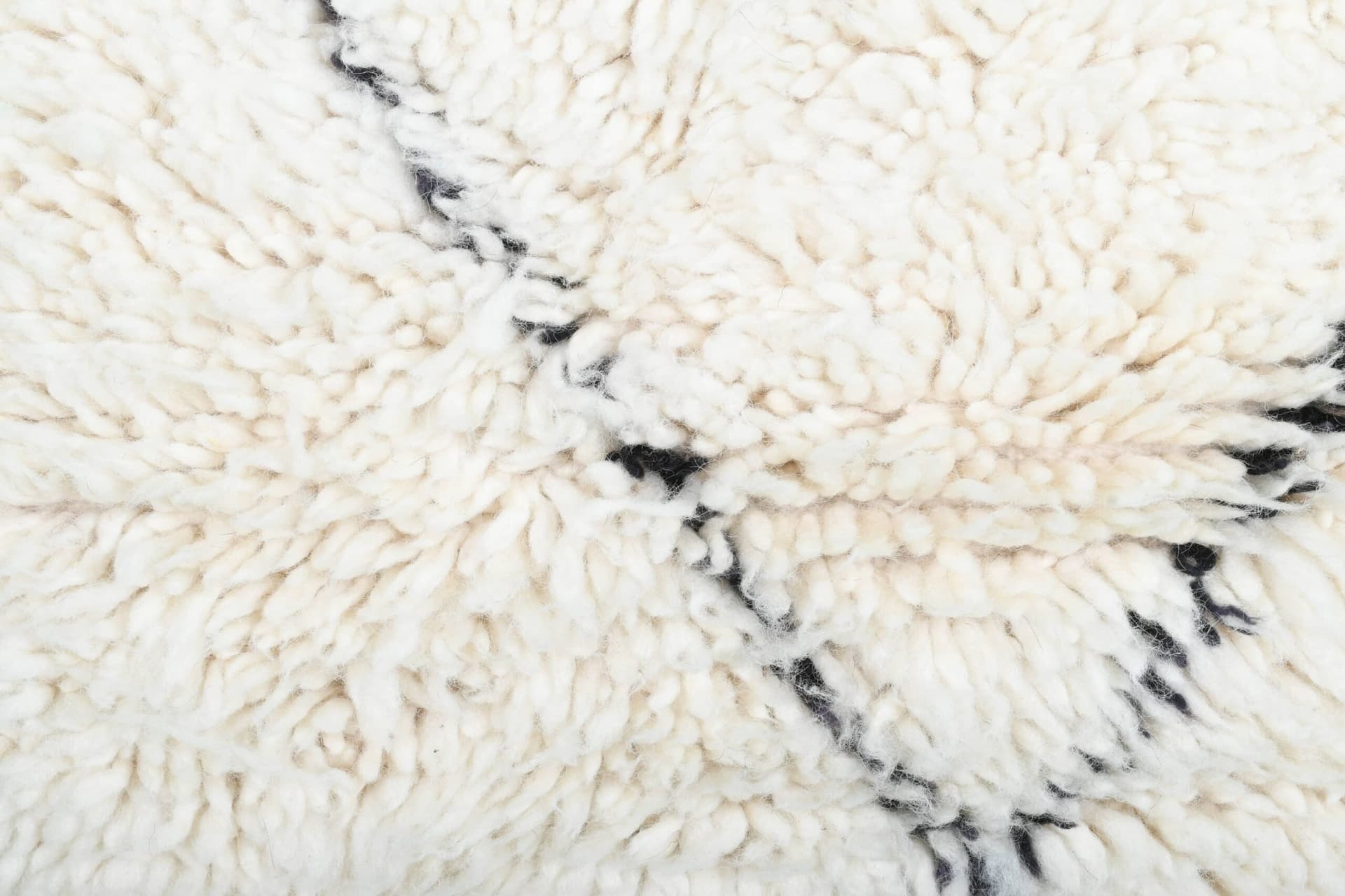 Marokkanischer Teppich Handgefertigt Wolle 2x4 - Elfenbein Schwarz Minimalistischer Boho Teppich für Schlafzimmer oder Eingangsbereich - Beni Ourain - Image 5