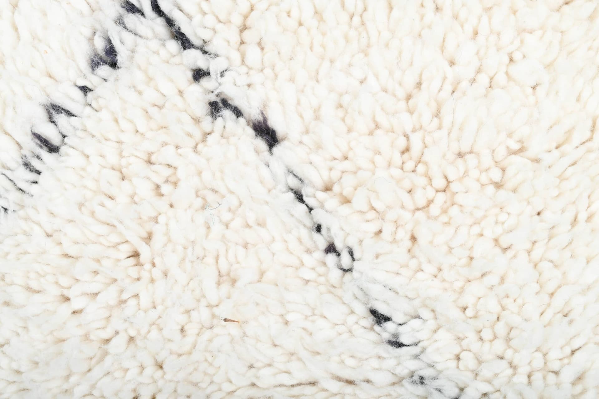 Marokkanischer Teppich Handgefertigt Wolle 2x4 - Elfenbein Schwarz Minimalistischer Boho Teppich für Schlafzimmer oder Eingangsbereich - Beni Ourain - Image 6