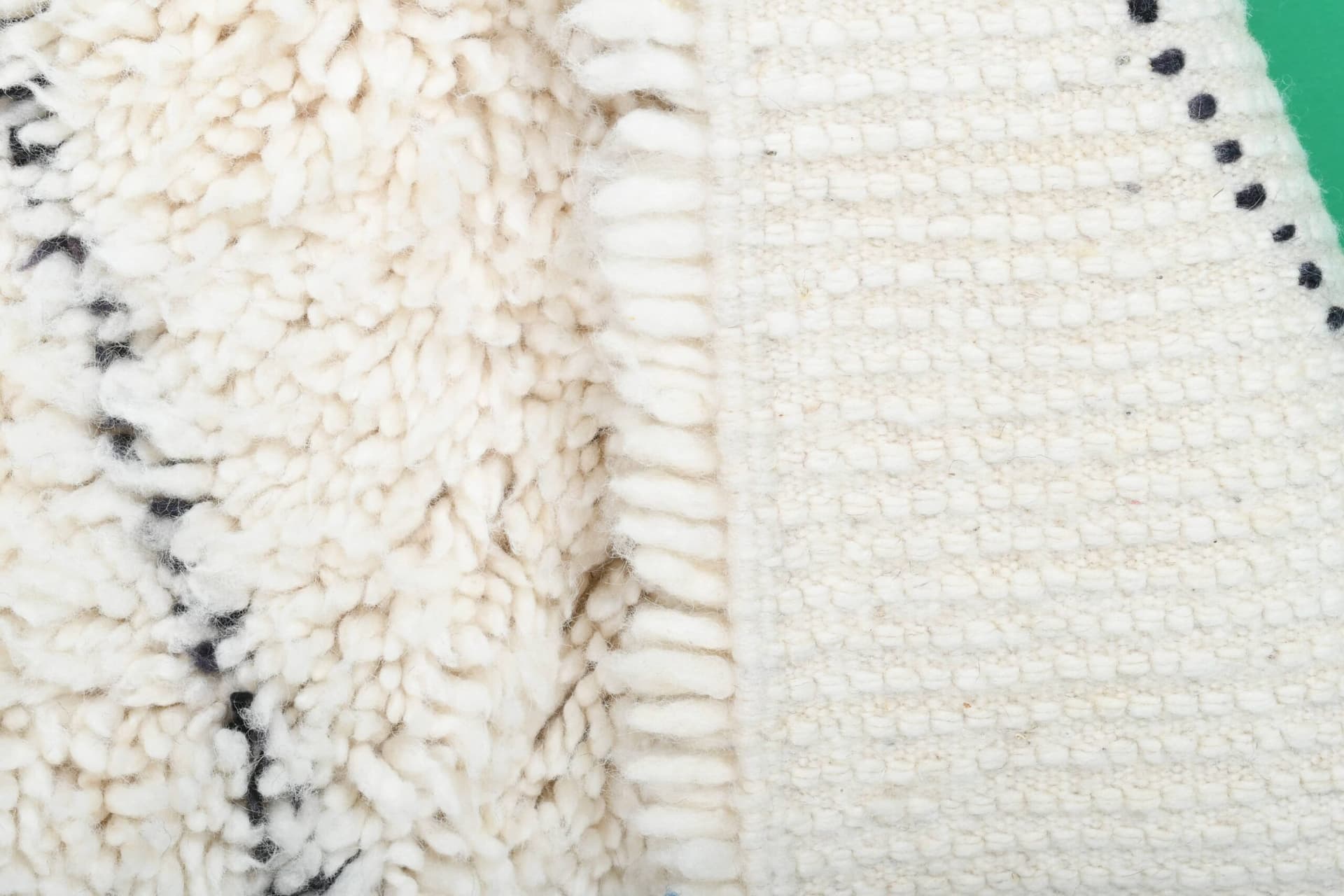 Marokkanischer Teppich Handgefertigt Wolle 2x4 - Elfenbein Schwarz Minimalistischer Boho Teppich für Schlafzimmer oder Eingangsbereich - Beni Ourain - Image 10