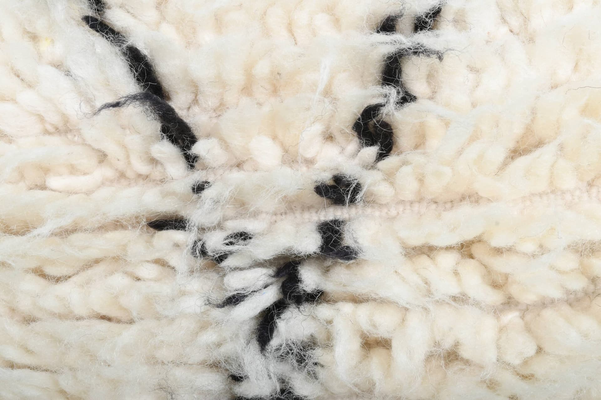 Marokkolainen Käsintehty Villa Matto 2x4 - Ivory Musta Minimalistinen Boho Alue Matto Makuuhuoneeseen tai Eteiseen - Beni Ourain - Image 8