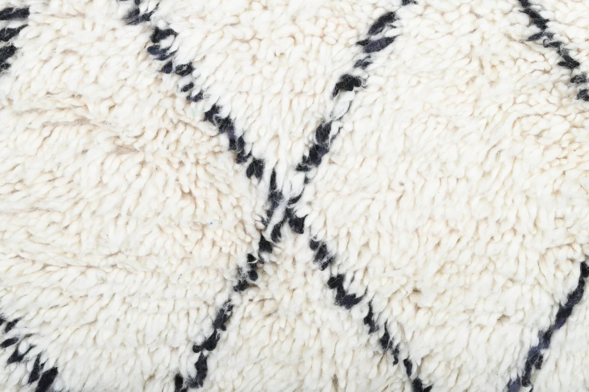 Marokkanischer Teppich Handgefertigt Wolle 2x4 - Elfenbein Schwarz Minimalistischer Boho Teppich für Schlafzimmer Eingangsbereich Beni Ourain - Image 3