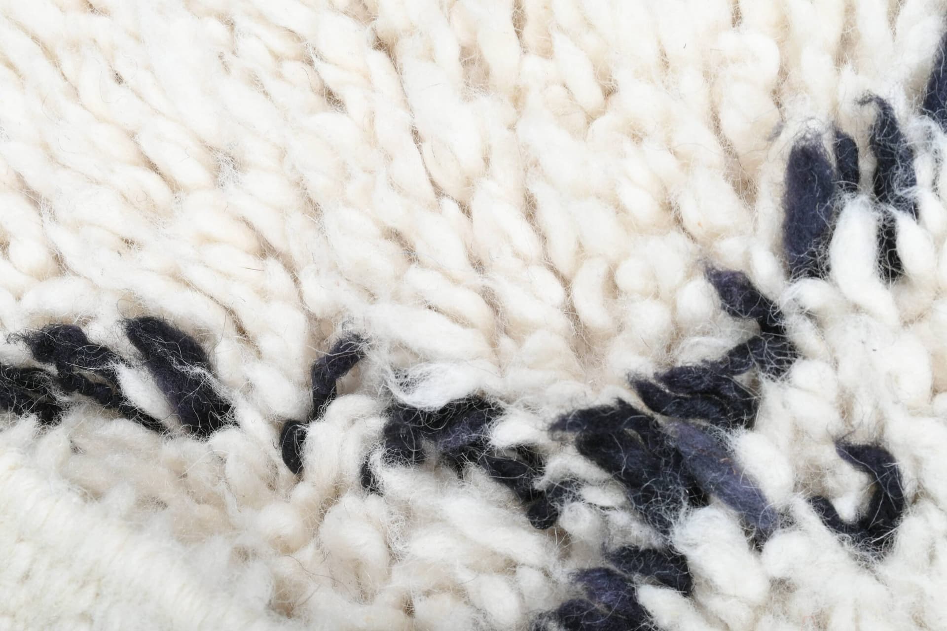 Marokkanischer Teppich Handgefertigt Wolle 2x4 - Elfenbein Schwarz Minimalistischer Boho Teppich für Schlafzimmer Eingangsbereich Beni Ourain - Image 11