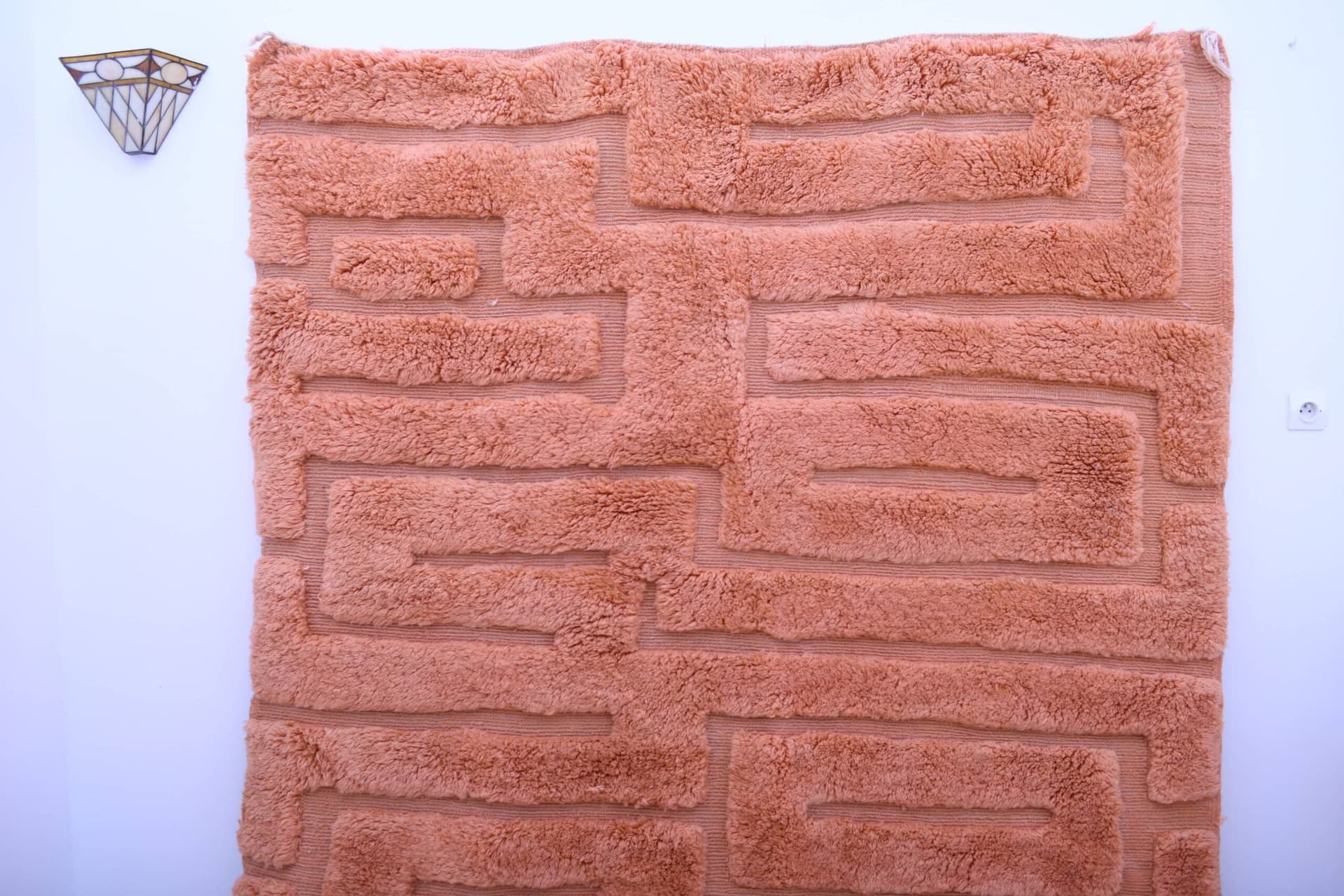 Alfombra Marroquí Hecha a Mano de Lana 7x10 - Alfombra Moderna Boho en Terracota Neutral para Sala de Estar y Dormitorio - Mrirt - Image 7