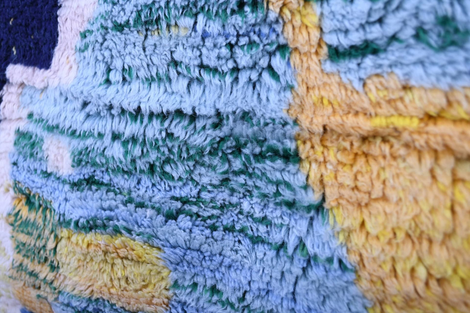 Marokkolainen Matto Käsintehty Villa 7x10 - Laivastonsininen Moderni Boho Alue Matto Olohuoneeseen Makuuhuoneeseen - Boujaad - Image 5