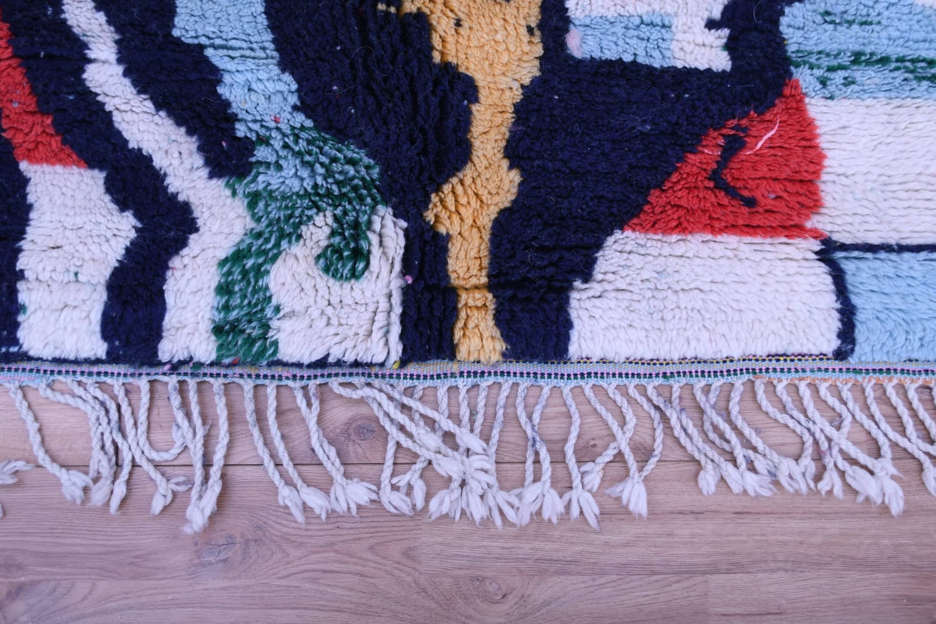 Marokkolainen Matto Käsintehty Villa 7x10 - Laivastonsininen Moderni Boho Alue Matto Olohuoneeseen Makuuhuoneeseen - Boujaad - Image 6