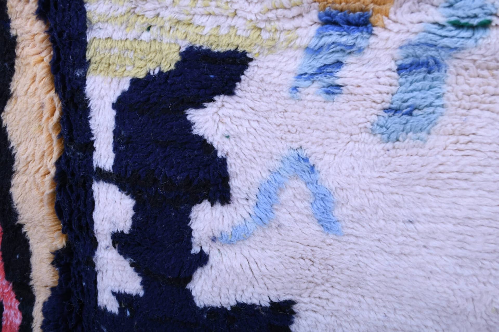 Marokkolainen Matto Käsintehty Villa 7x10 - Laivastonsininen Moderni Boho Alue Matto Olohuoneeseen Makuuhuoneeseen - Boujaad - Image 10