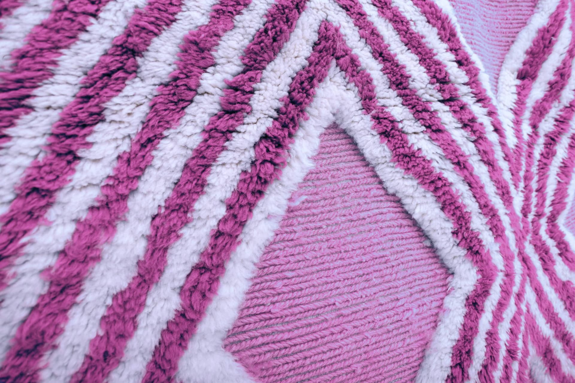 Marokkanischer Teppich Handgefertigt Wolle 7x10 - Rosa Elfenbein Geometrischer Boho Teppich für Wohnzimmer Schlafzimmer - Mrirt Berber - Image 9