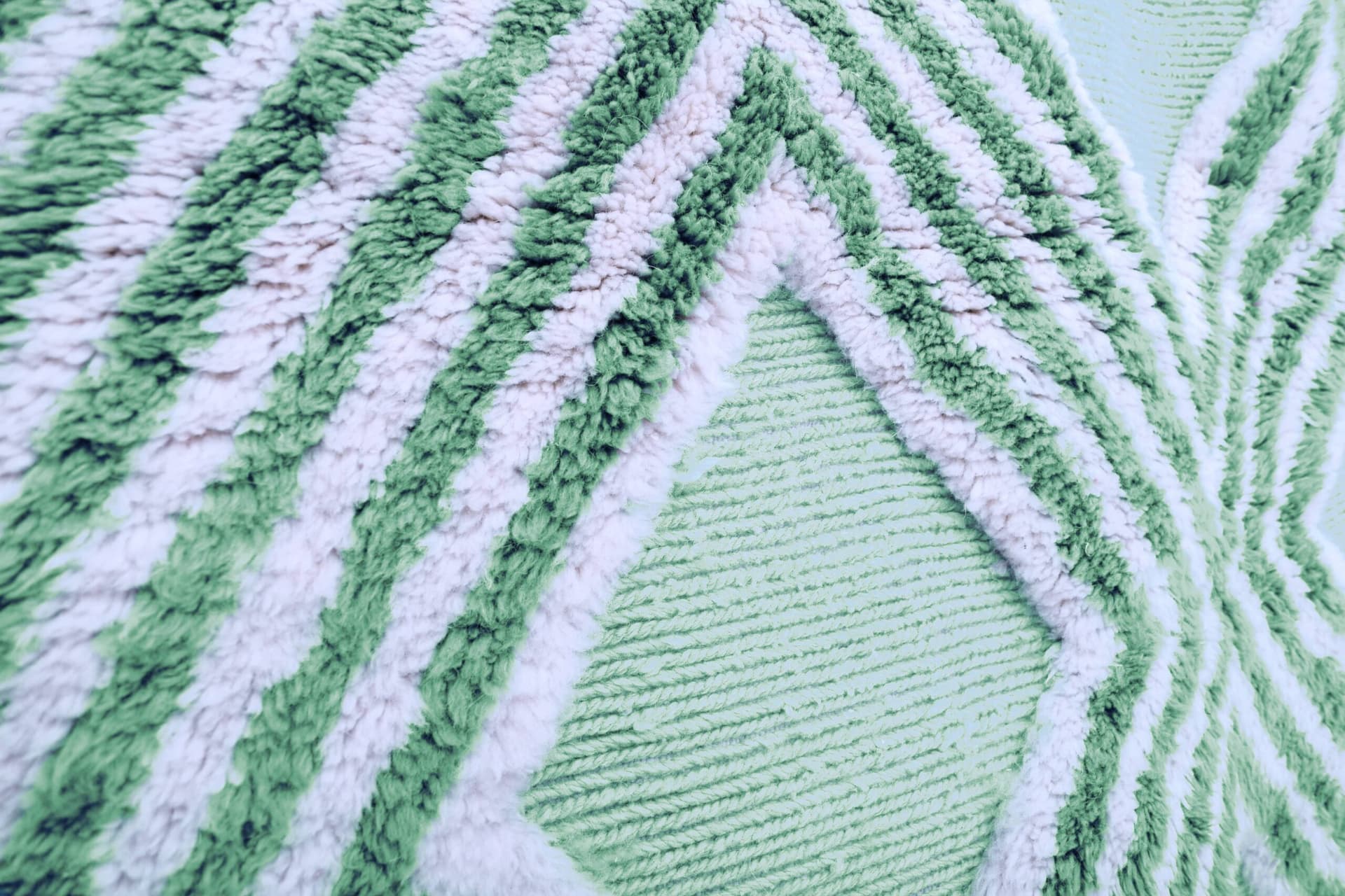 Marockansk Matta Handgjord Ull 7x10 - Salvia Grön Ivory Geometrisk Boho Område Matta för Vardagsrum Sovrum - Mrirt - Image 9