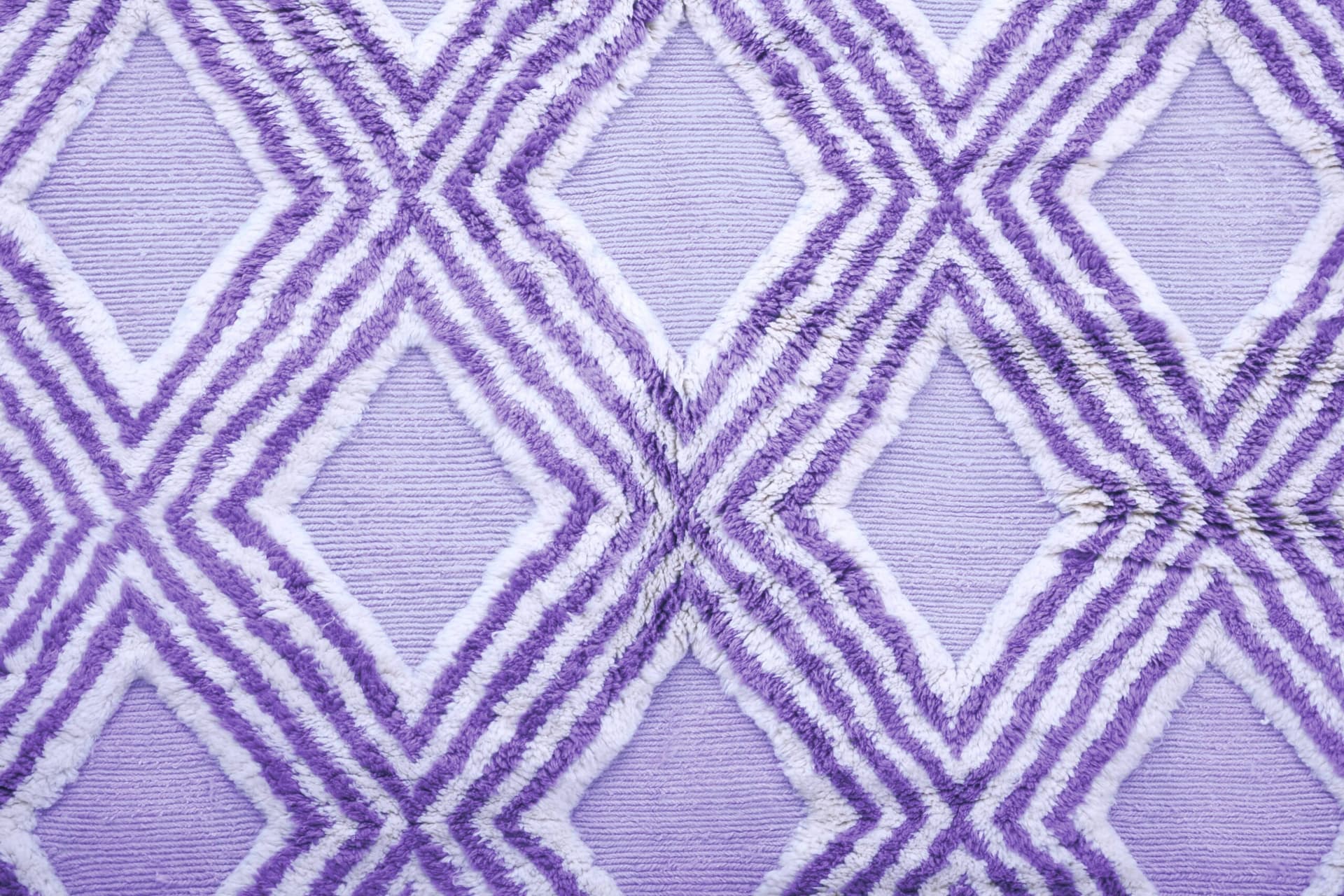 モロッコのラグ 手作りウール 7x10 - ラベンダーパープルニュートラル ジオメトリック ボヘミアンエリアラグ リビングルーム ベッドルーム Mrirt - Image 6