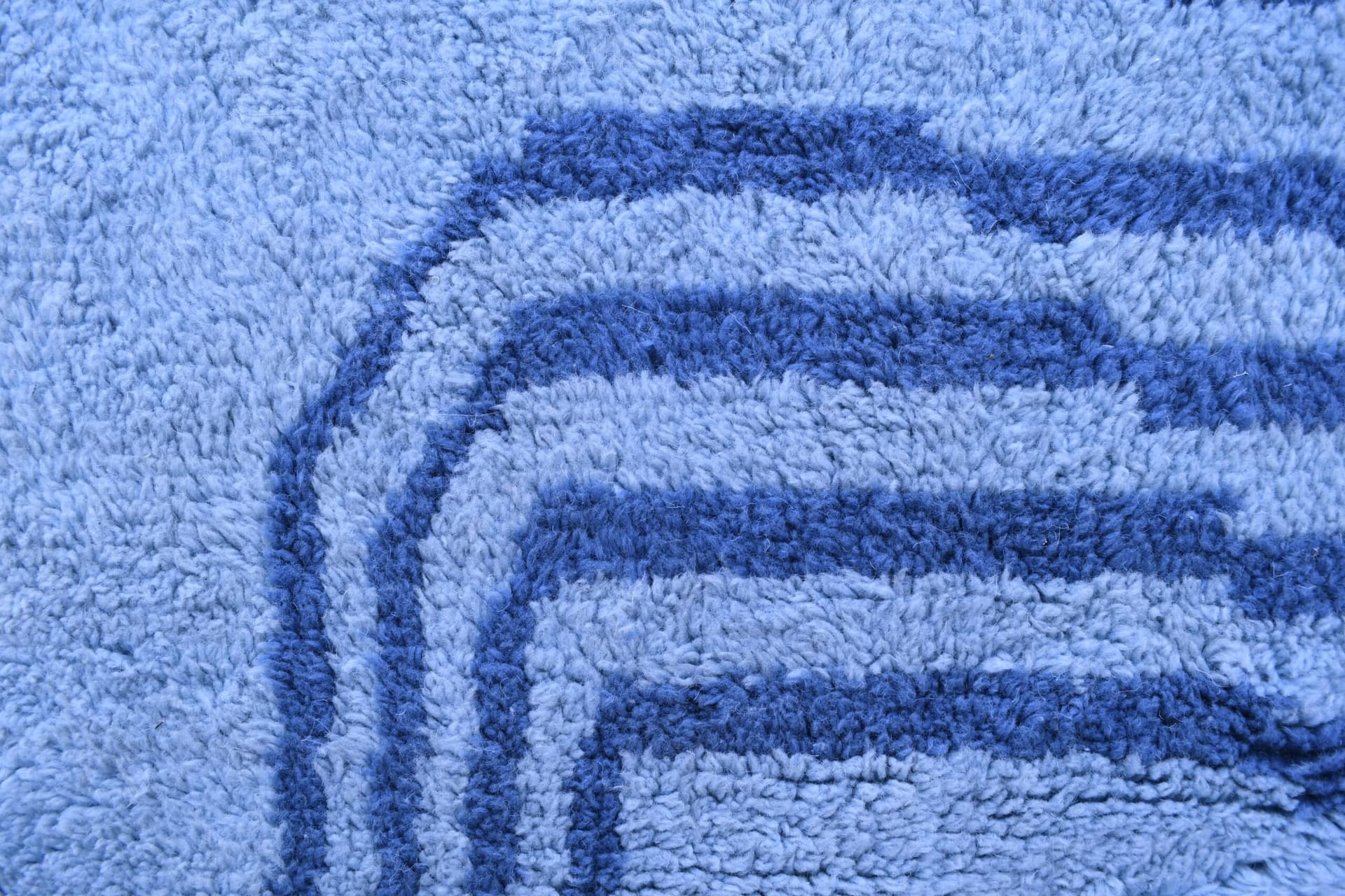 Marokkanischer Teppich Handgefertigt Wolle 7x10 - Blau Minimalistisch Moderner Teppich für Wohnzimmer Schlafzimmer - Authentischer Mrirt Berber - Image 5