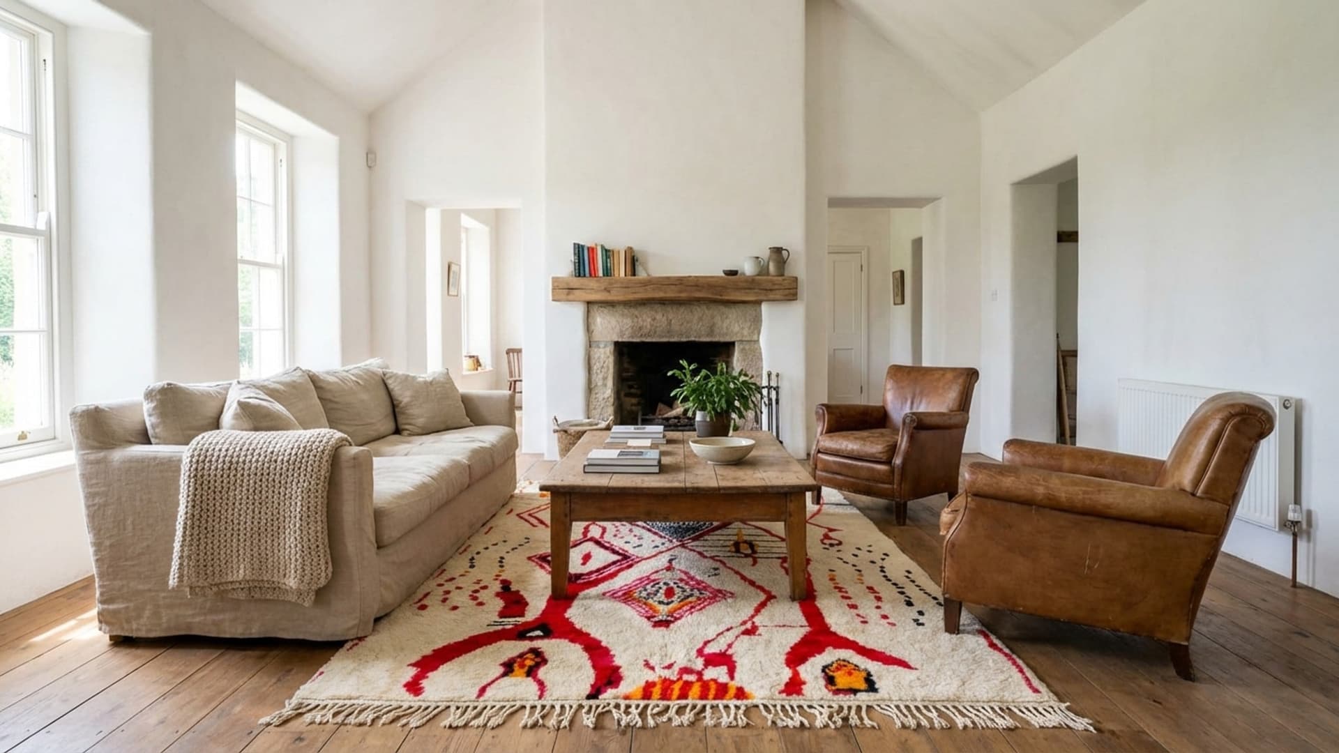 Marokkolainen Matto Käsintehty Villa 8x10 - Ivory Neutraali Moderni Boho Alue Matto Olohuoneeseen Makuuhuoneeseen - Berber - Image 4