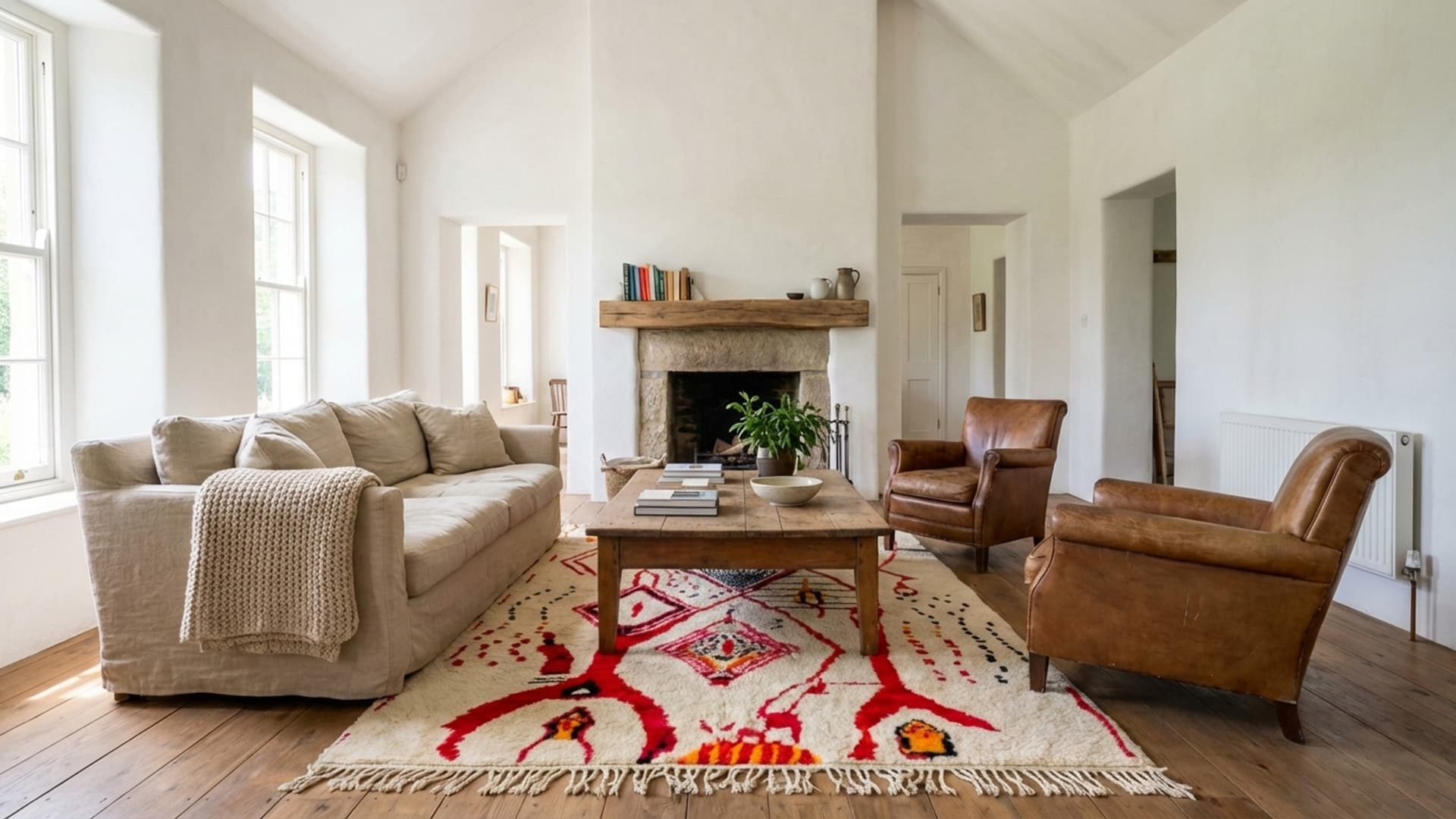 Marokkolainen Matto Käsintehty Villa 8x10 - Ivory Neutraali Moderni Boho Alue Matto Olohuoneeseen Makuuhuoneeseen - Berber - Image 3