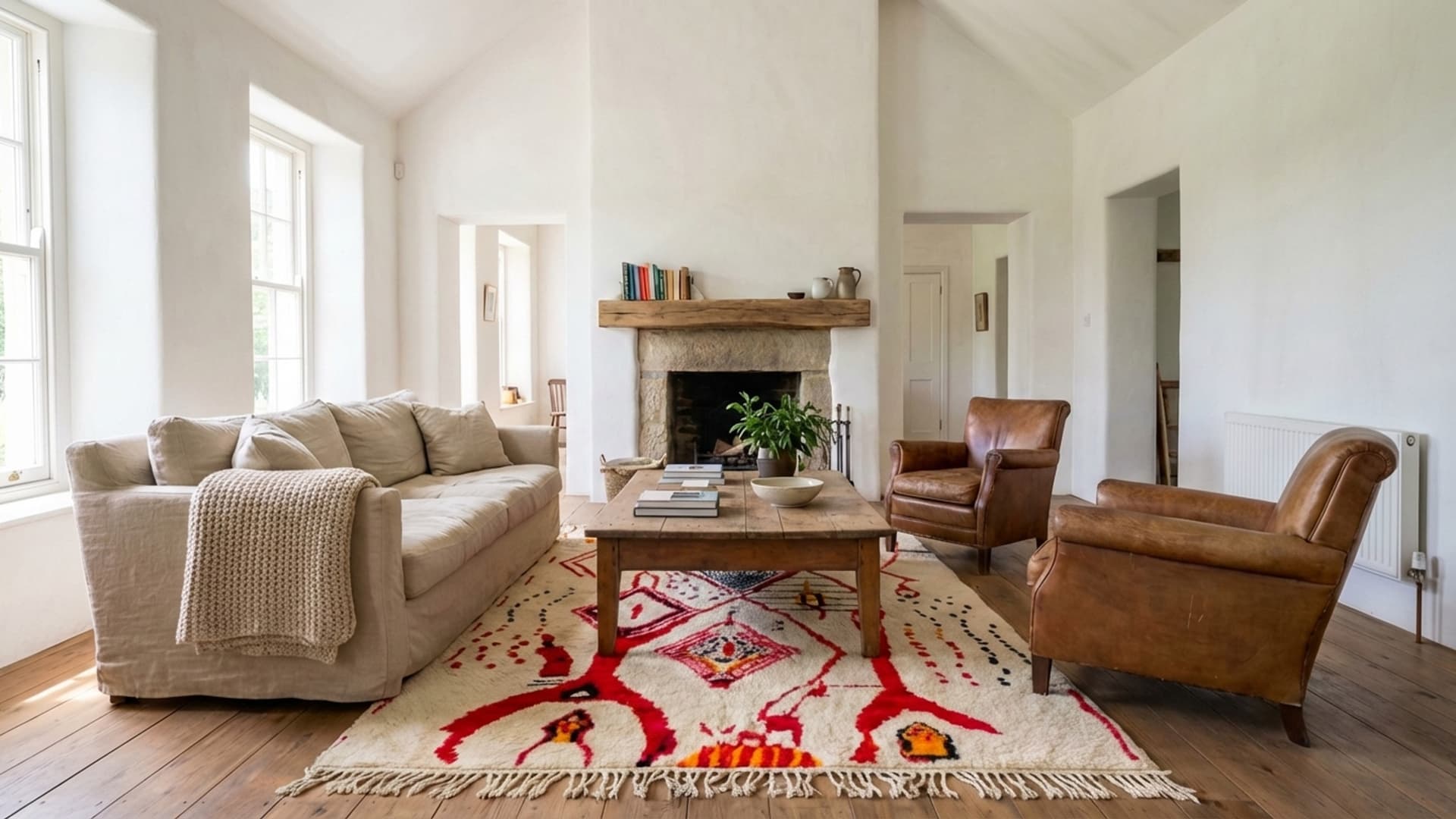 Marokkolainen Matto Käsintehty Villa 8x10 - Ivory Neutraali Moderni Boho Alue Matto Olohuoneeseen Makuuhuoneeseen - Berber - Image 2