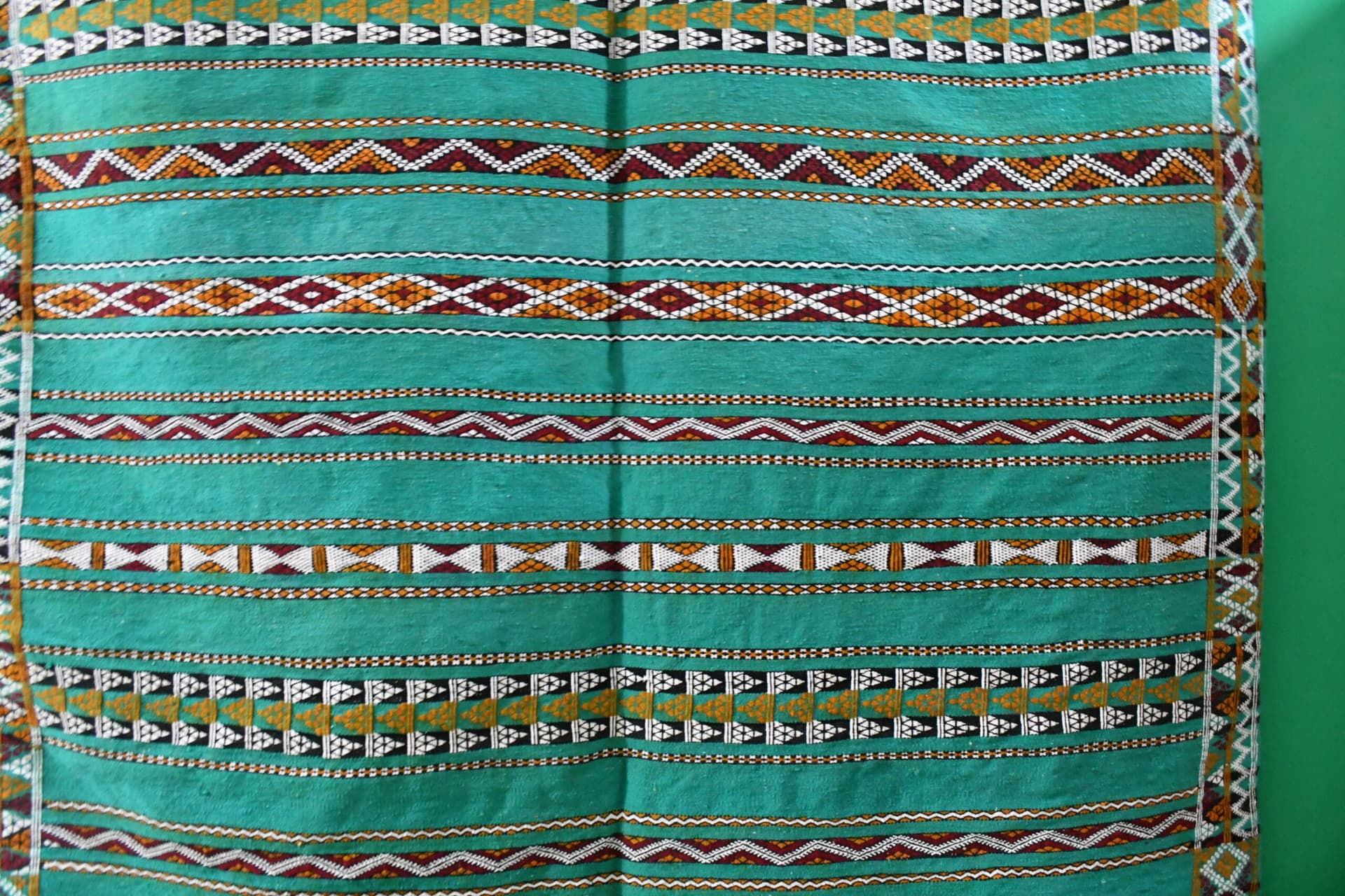 Marokkolainen matto käsintehty villa 8x11 - Teal vihreä moderni boho-alue matto olohuoneeseen makuuhuoneeseen - Zemmour - Image 3