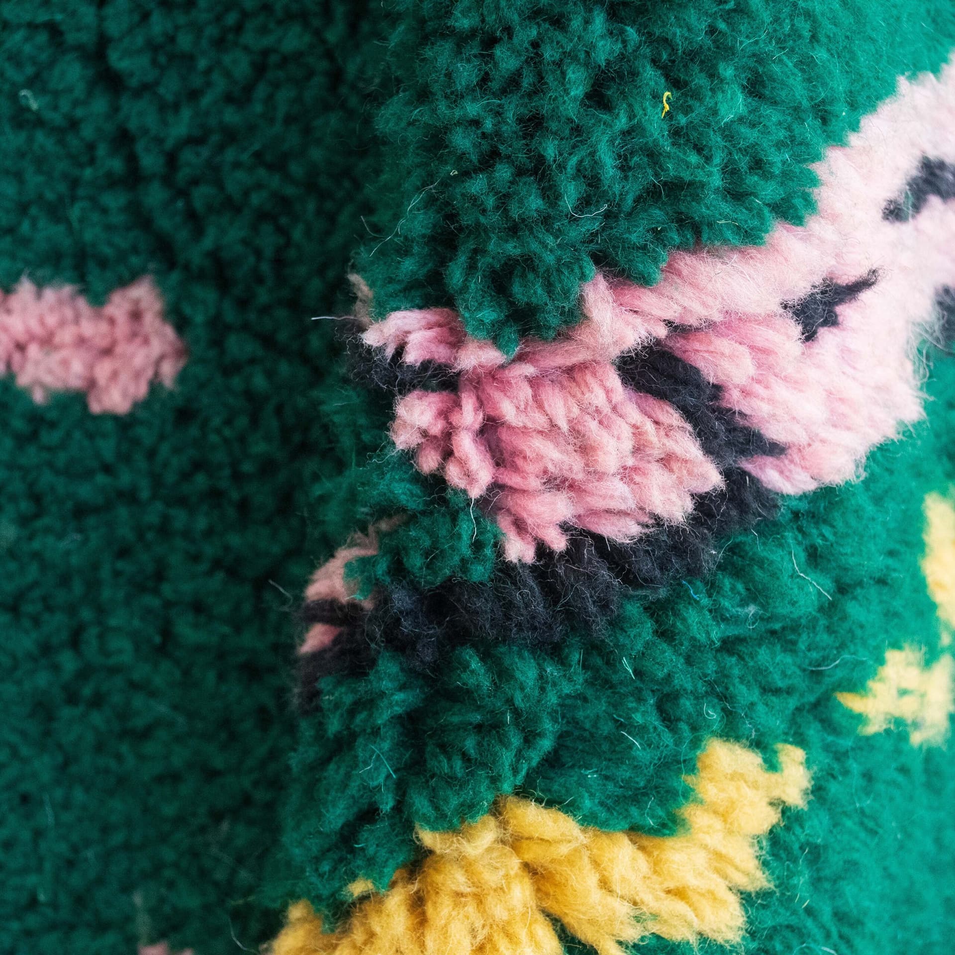 モロッコ製手作りウールラグ 6x9 - エメラルドグリーン ボヘミアンエリアラグ リビングルーム用 モダン抽象ベルベルラグ - Image 7