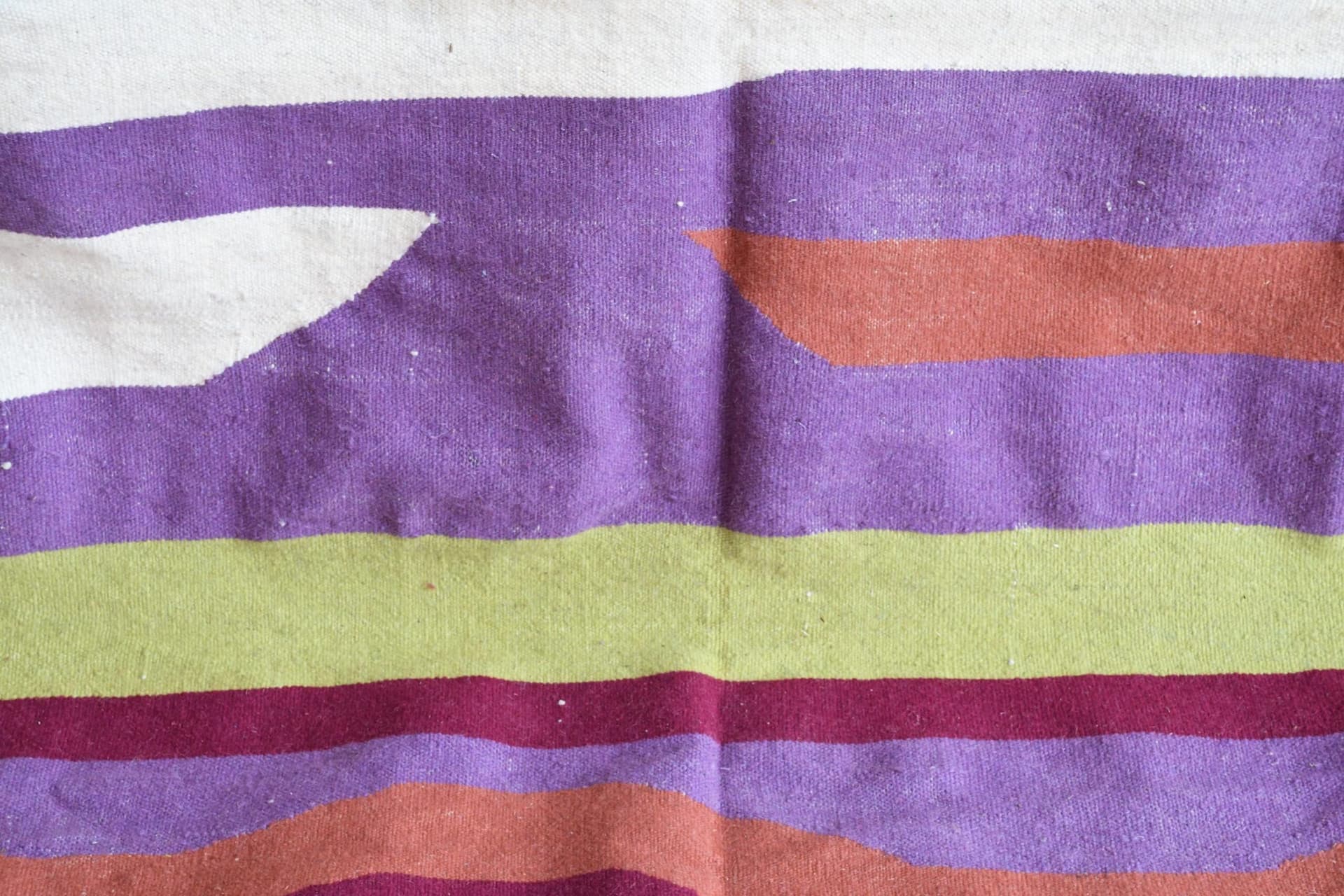 Marokkolainen matto käsintehty villa 6x10 - Väriblokki moderni kilim alue matto olohuoneeseen makuuhuoneeseen, Sininen Violetti Neutraali - Image 11