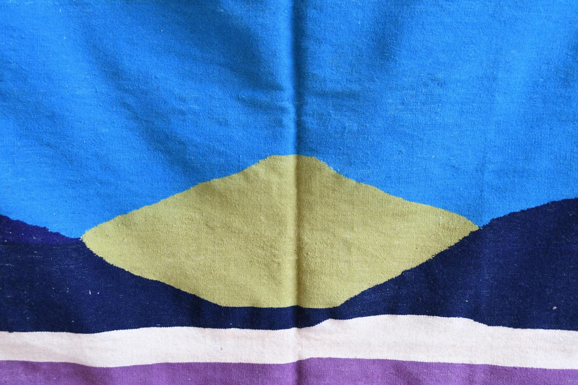 Marokkolainen matto käsintehty villa 6x10 - Väriblokki moderni kilim alue matto olohuoneeseen makuuhuoneeseen, Sininen Violetti Neutraali - Image 4