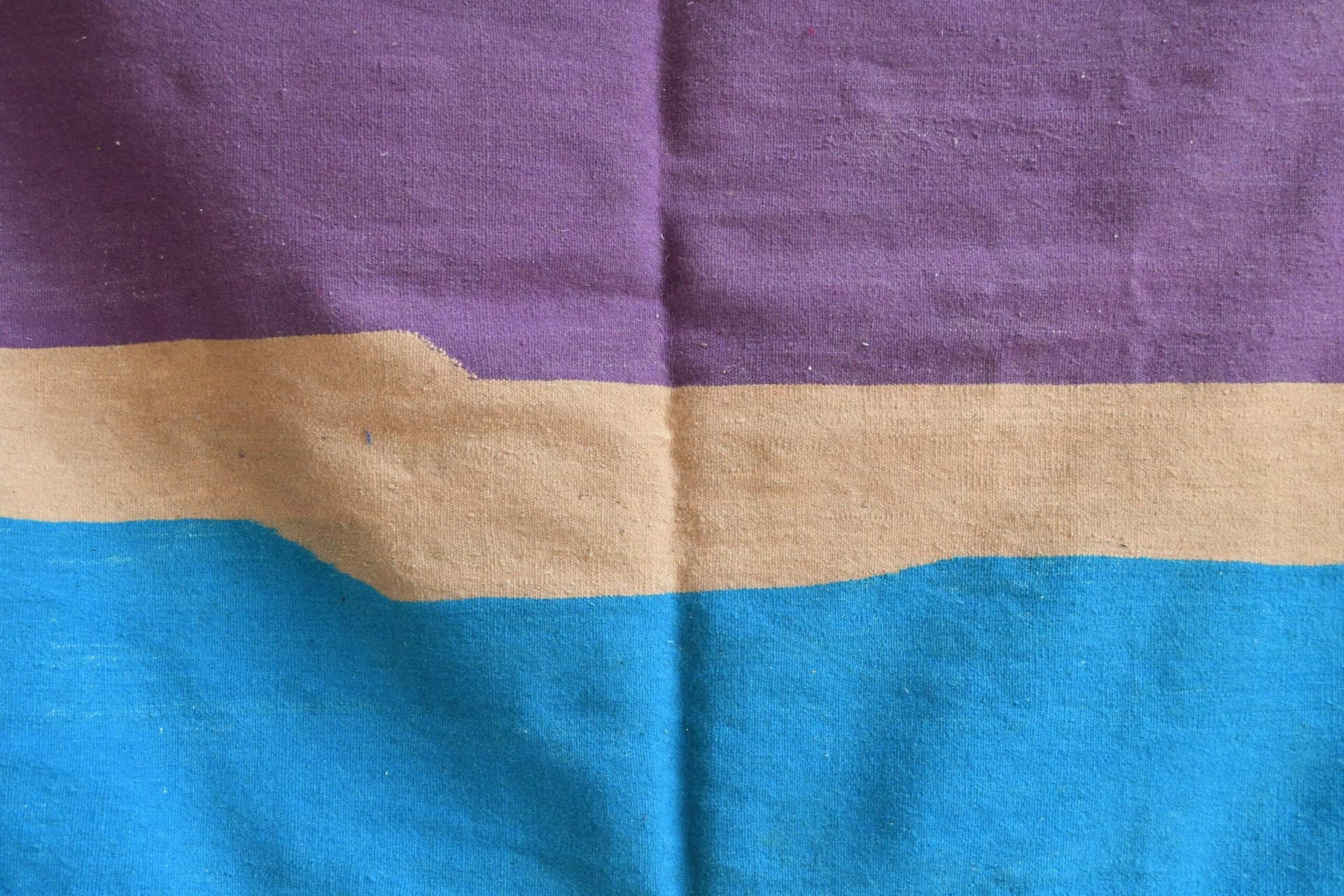 Marokkolainen matto käsintehty villa 6x10 - Väriblokki moderni kilim alue matto olohuoneeseen makuuhuoneeseen, Sininen Violetti Neutraali - Image 5