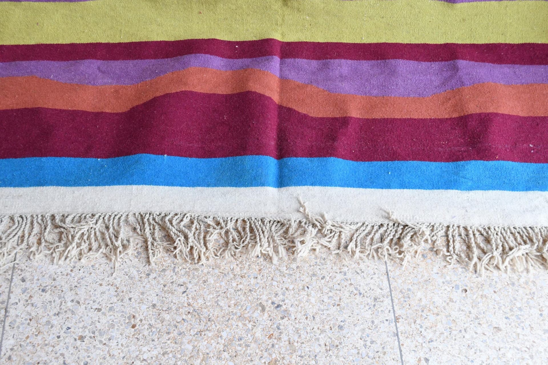 Marokkolainen matto käsintehty villa 6x10 - Väriblokki moderni kilim alue matto olohuoneeseen makuuhuoneeseen, Sininen Violetti Neutraali - Image 7