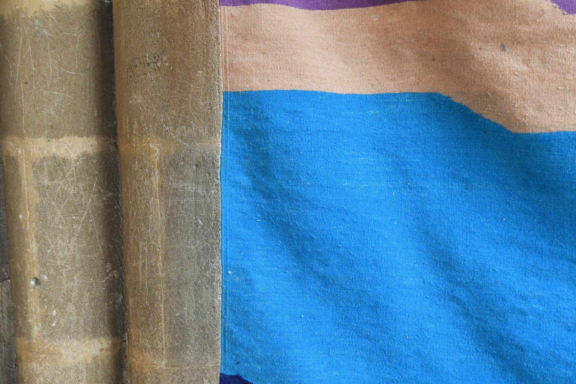 Marokkolainen matto käsintehty villa 6x10 - Väriblokki moderni kilim alue matto olohuoneeseen makuuhuoneeseen, Sininen Violetti Neutraali - Image 9