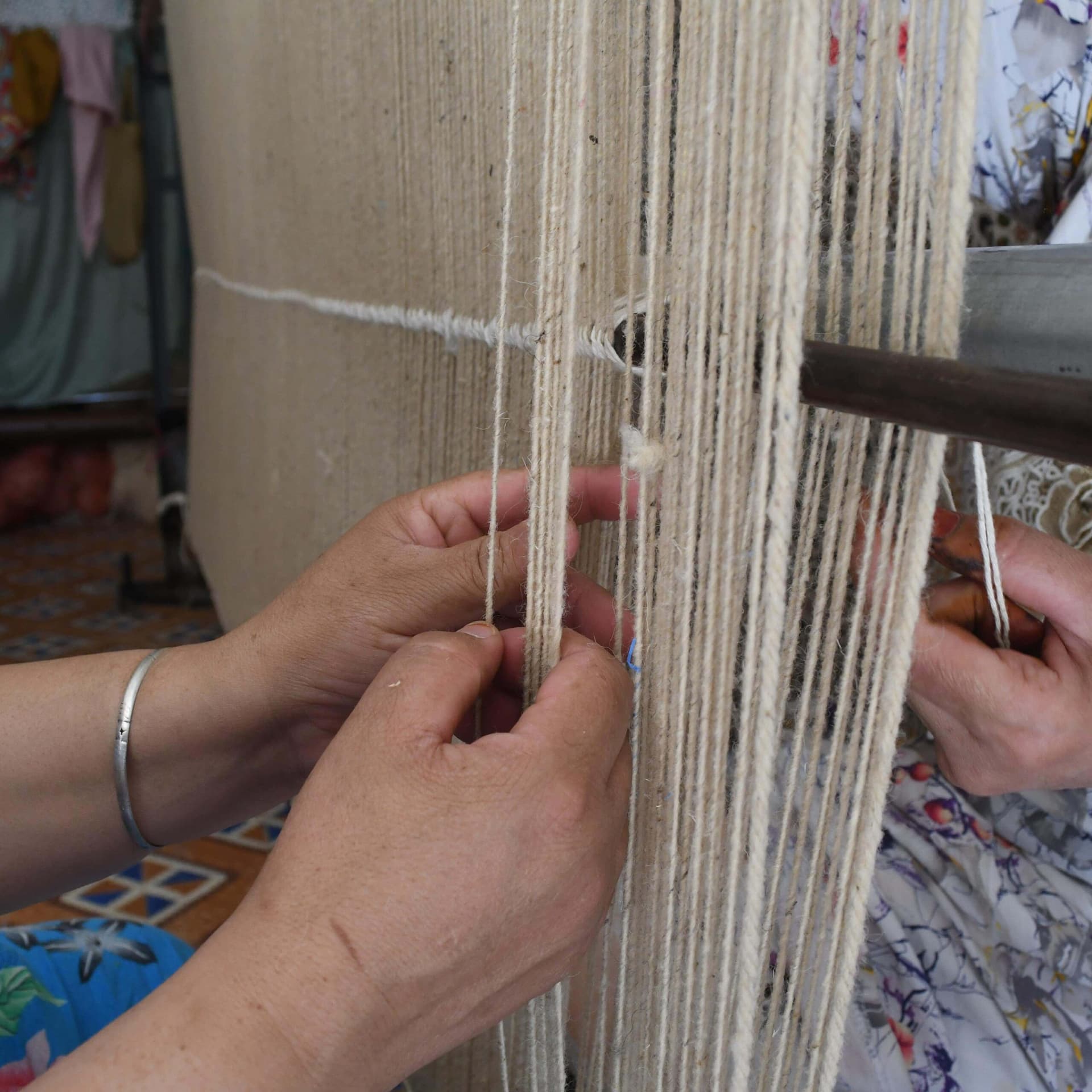 Marokkolainen Käsintehty Villa Matto - Neutraali Ivory Minimalistinen Boho Alue Matto Olohuoneeseen Makuuhuoneeseen - Image 2