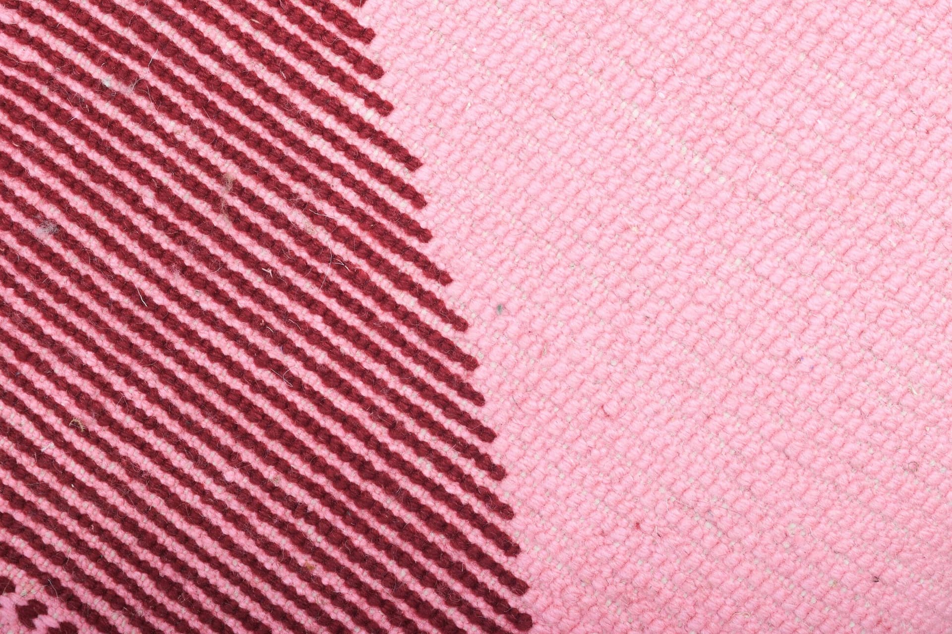 Tapis Marocain Mrirt 3x5 Laine Rose Bourgogne Minimaliste Salon Berbère - Image 11