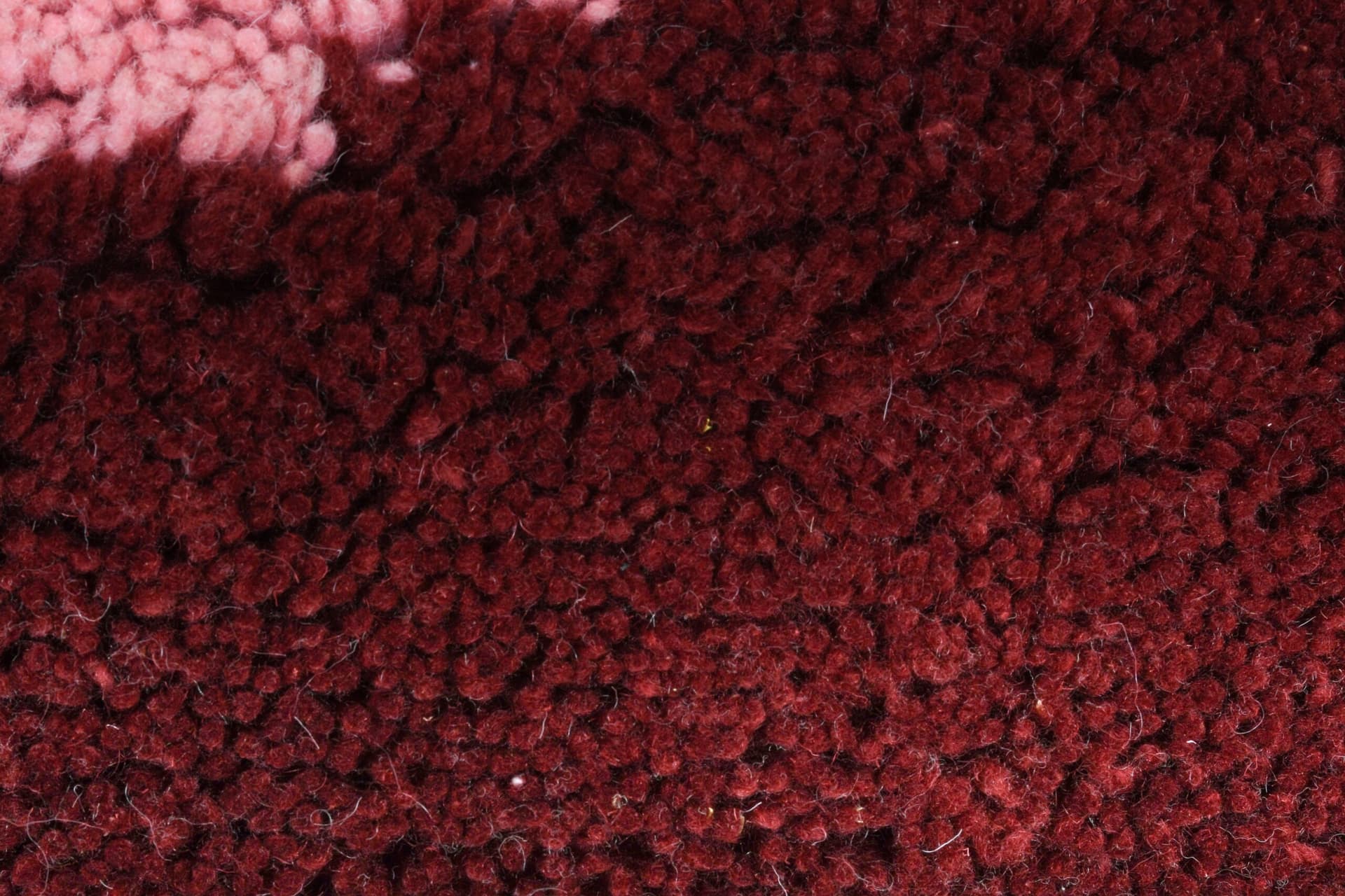 Tapis Marocain Mrirt 3x5 Laine Rose Bourgogne Minimaliste Salon Berbère - Image 9