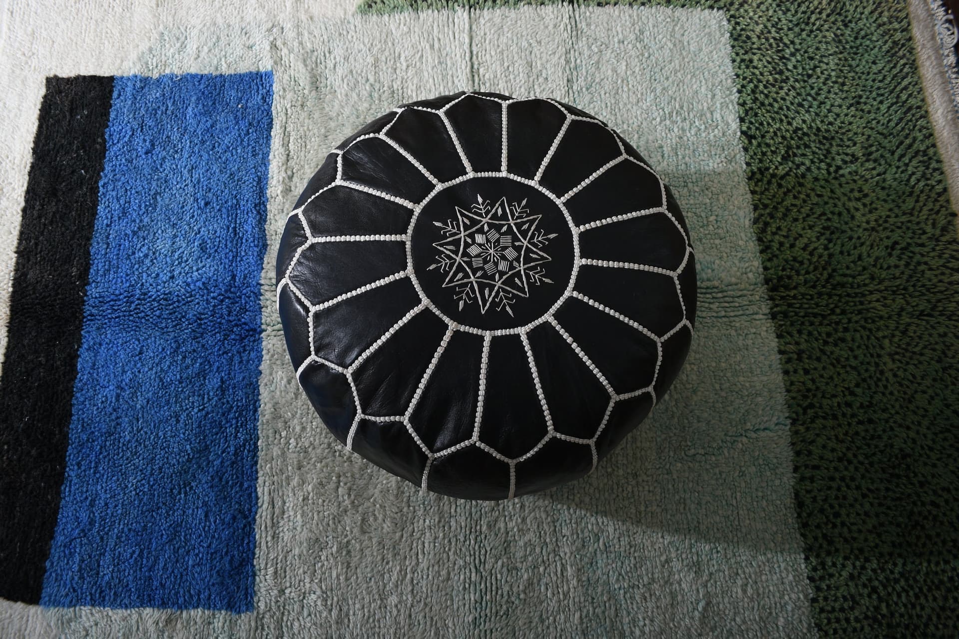 Marokkolainen Matto Käsintehty Villa Mukautettu Koko - Ivory Sininen Vihreä Moderni Boho Alue Matto Olohuoneeseen Makuuhuoneeseen - Mrirt - Image 10