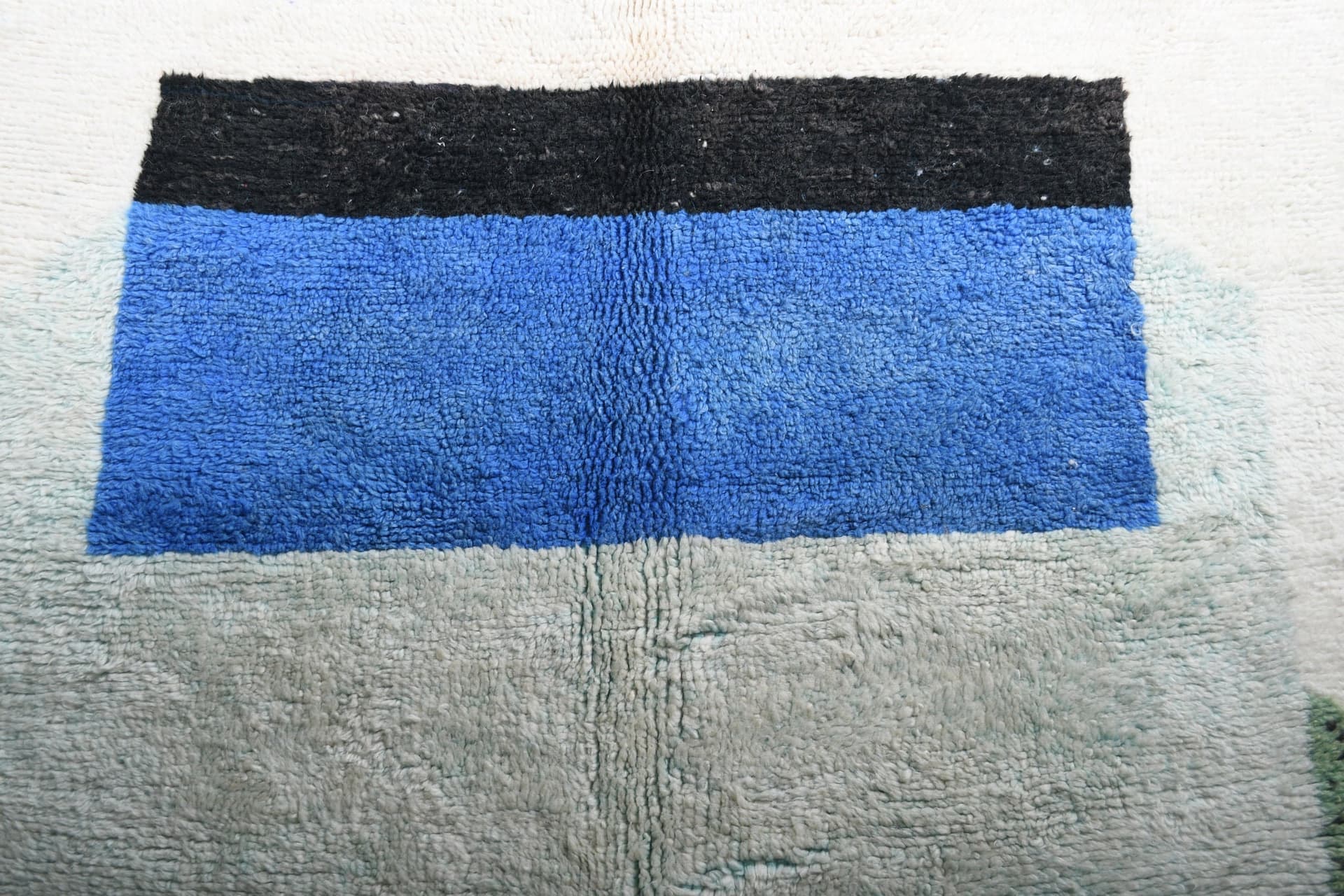 Marokkolainen Matto Käsintehty Villa Mukautettu Koko - Ivory Sininen Vihreä Moderni Boho Alue Matto Olohuoneeseen Makuuhuoneeseen - Mrirt - Image 4