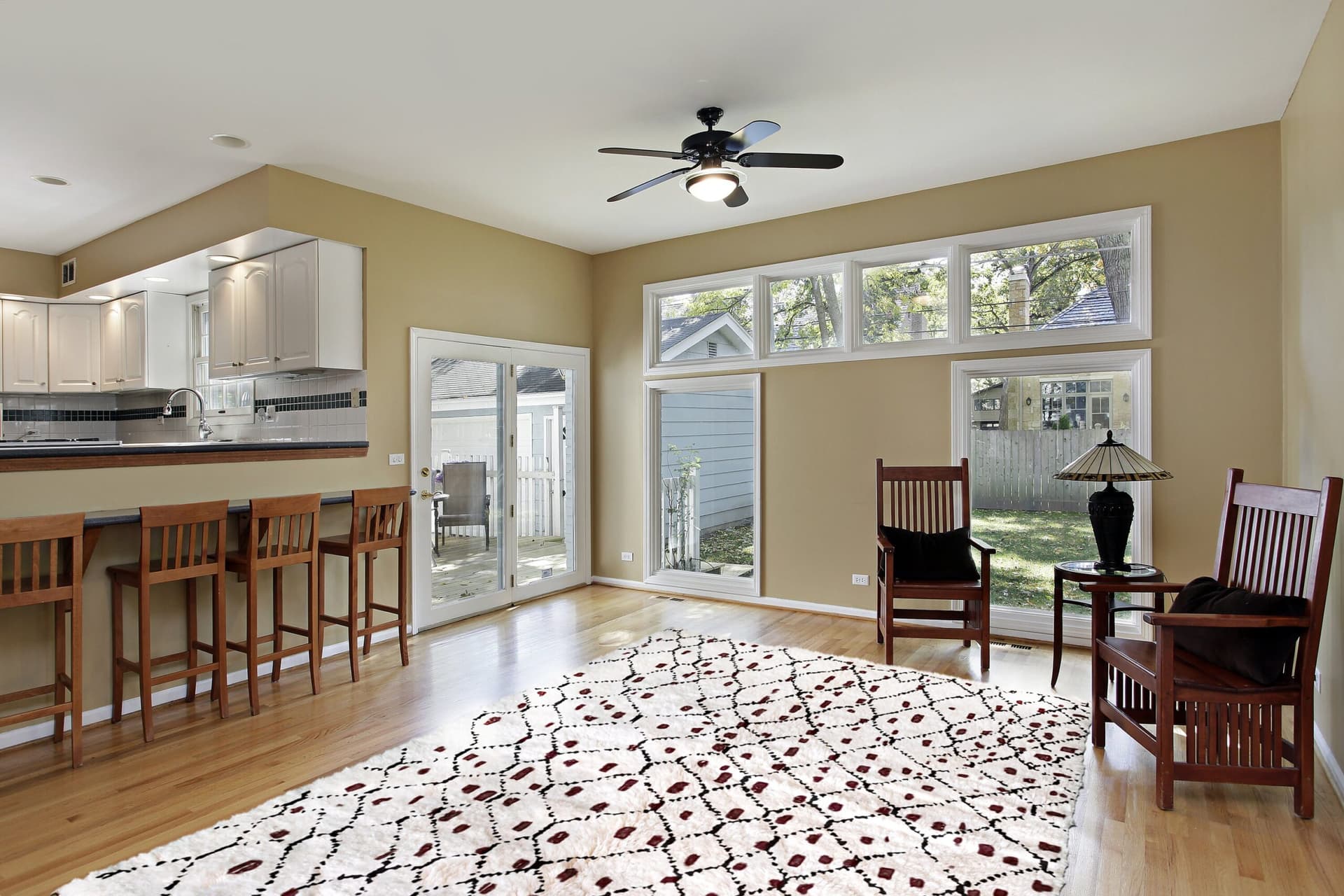 Alfombra Marroquí Beni Ourain 5x8 Lana Crema Blanca Negra Burdeos Boho Sala de Estar Berber - Image 4