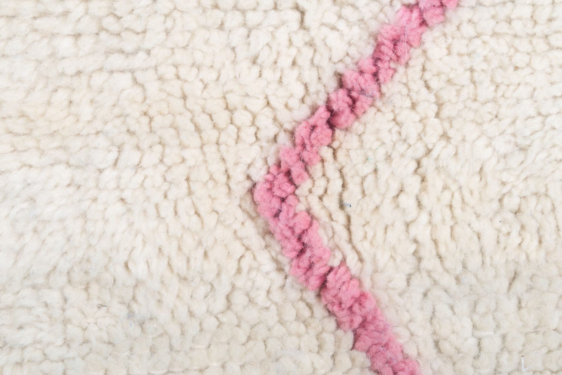 Marokkanischer Teppich Mrirt 5x8 Wolle Elfenbein Weiß Kobalt Blau Blush Pink Pfirsich Minimalistisch Wohnzimmer Berber - Image 9