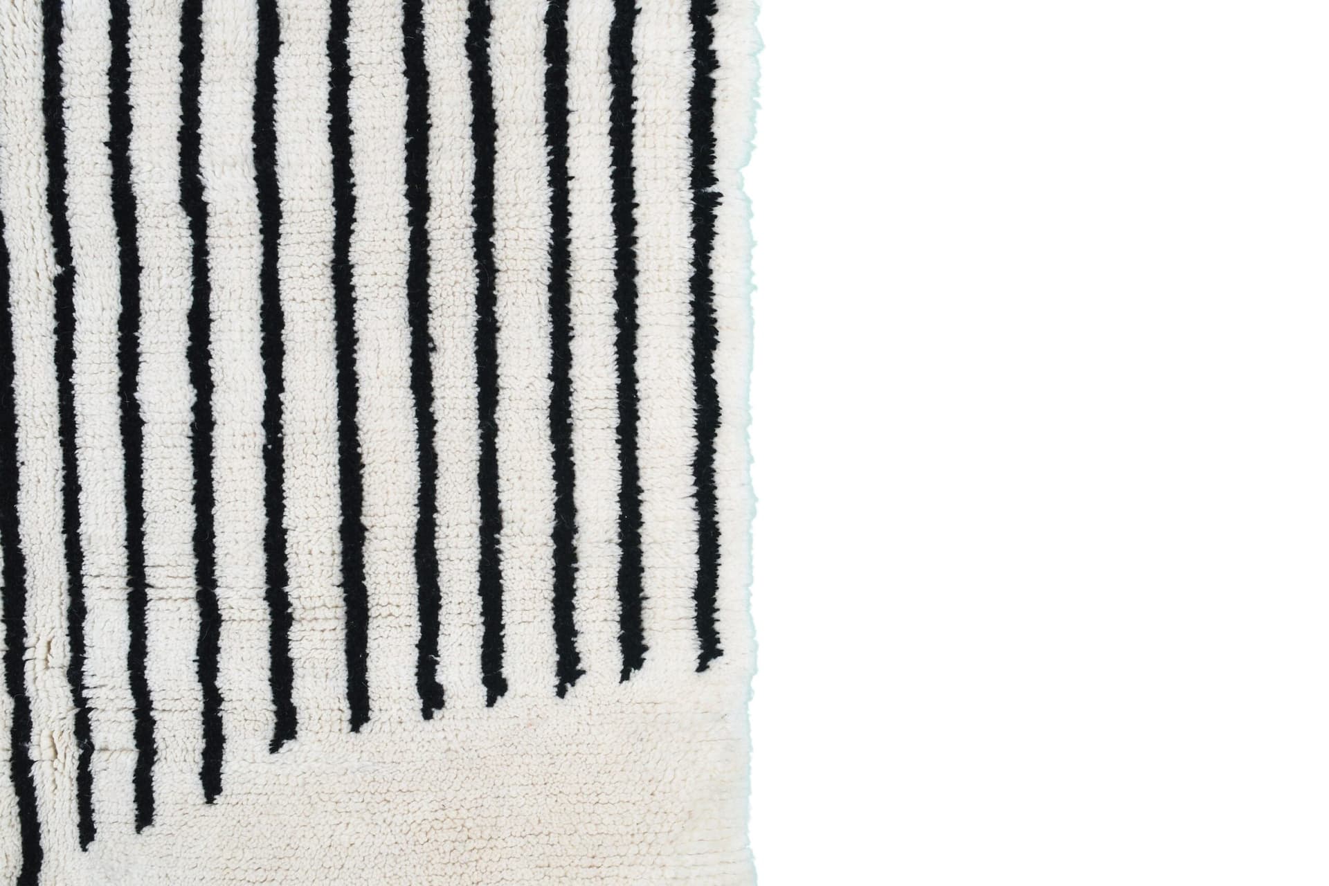 Alfombra Marroquí Mrirt 3x5 Lana Marfil Negro Rojo Minimalista Sala de Estar Berber - Image 5