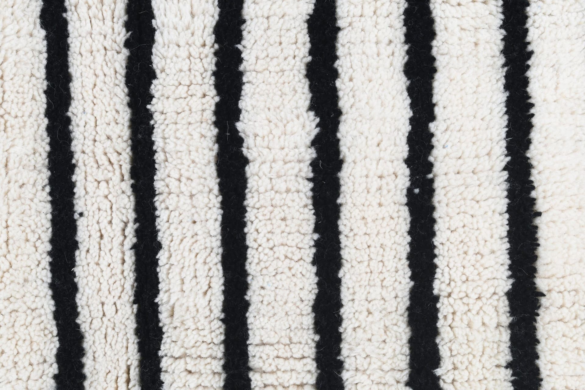 Alfombra Marroquí Mrirt 3x5 Lana Marfil Negro Rojo Minimalista Sala de Estar Berber - Image 9