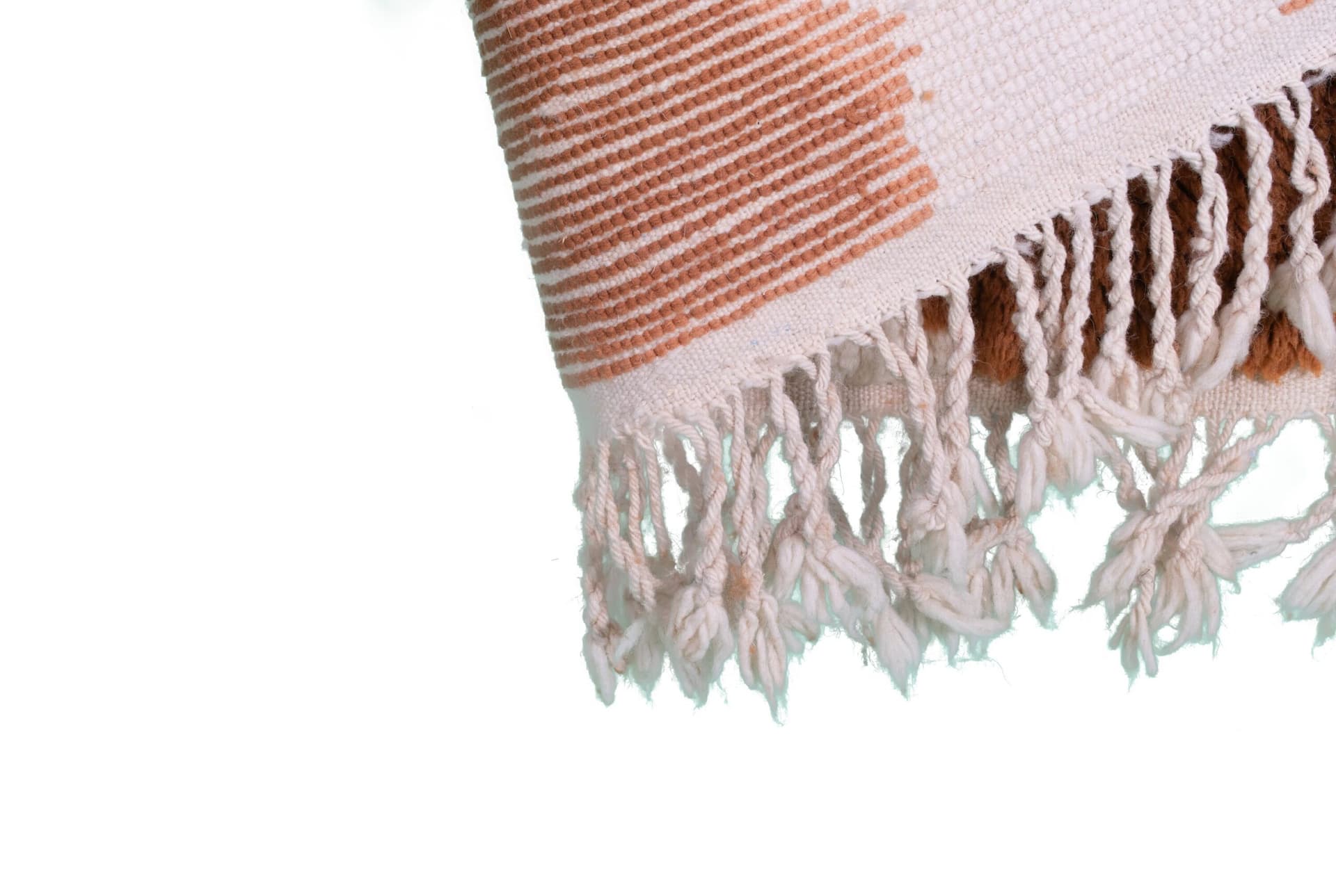 Marokkanischer Teppich Handgefertigt Wolle Maßgeschneiderte Größe - Elfenbein Braun Gestreifter Moderner Boho Teppich für Wohnzimmer Schlafzimmer Mrirt - Image 11